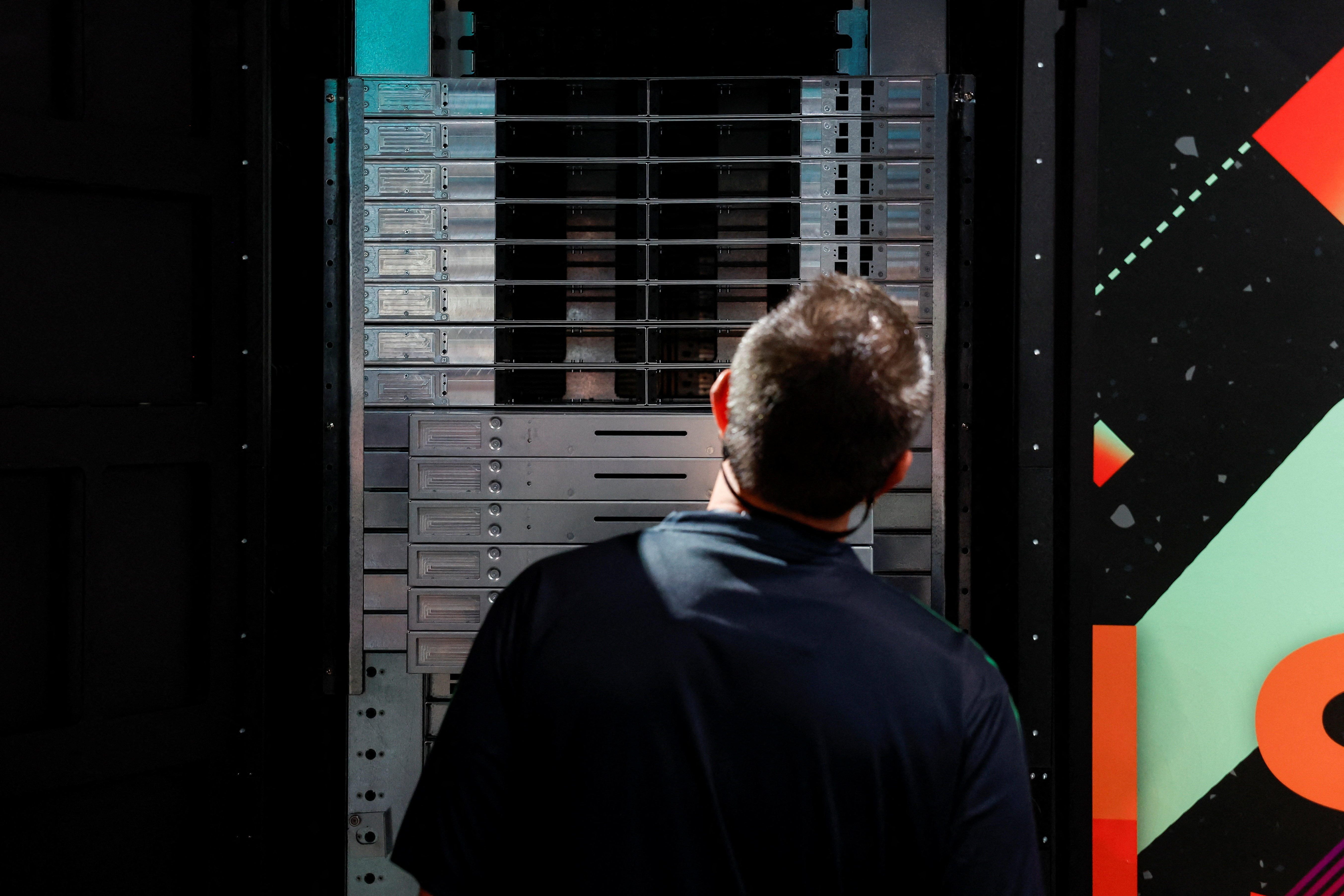 The HPE Cray Supercomputing GX5000 is on display at HPE Discover Las Vegas 2026 in Las Vegas, Nevada, on June 16, 2026