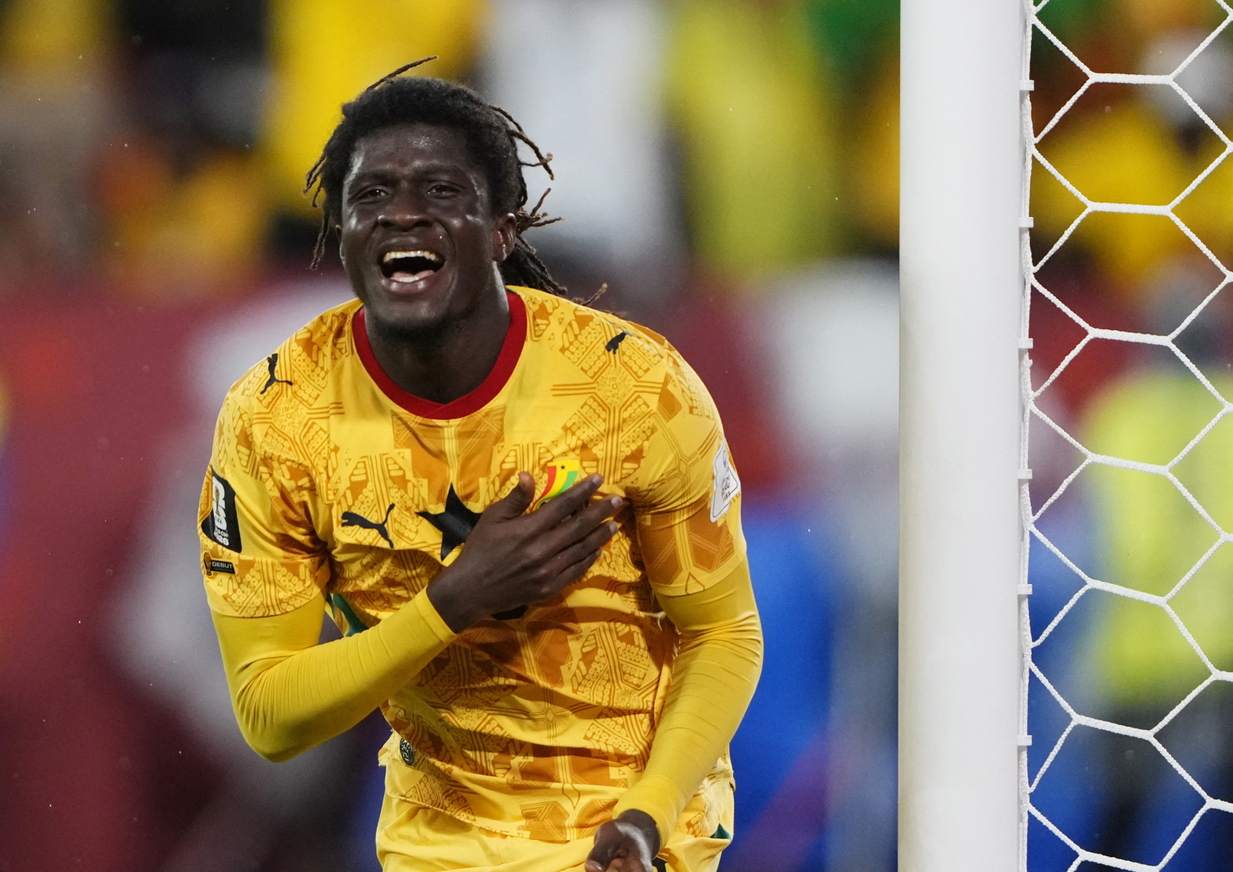 Soccer Football - FIFA World Cup 2026 - Group L - Ghana v Panama - Toronto Stadium, Toronto, Canada - June 17, 2026 Ghana's Caleb Yirenkyi celebrates scoring their first goal IMAGN IMAGES via Reuters/Kevin Sousa