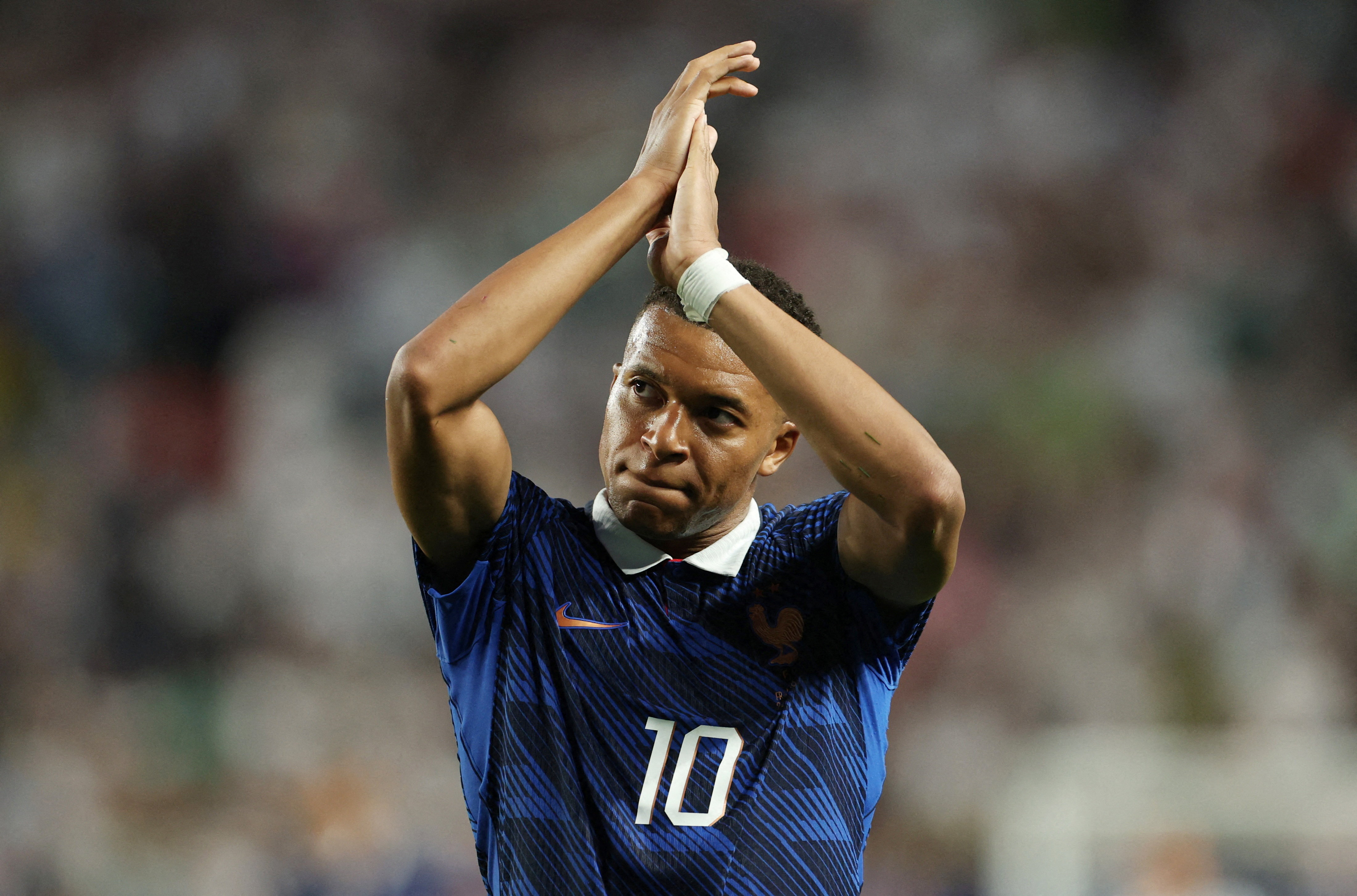 Kylian Mbappe followed his double against Senegal with another against Iraq in this year’s World Cup