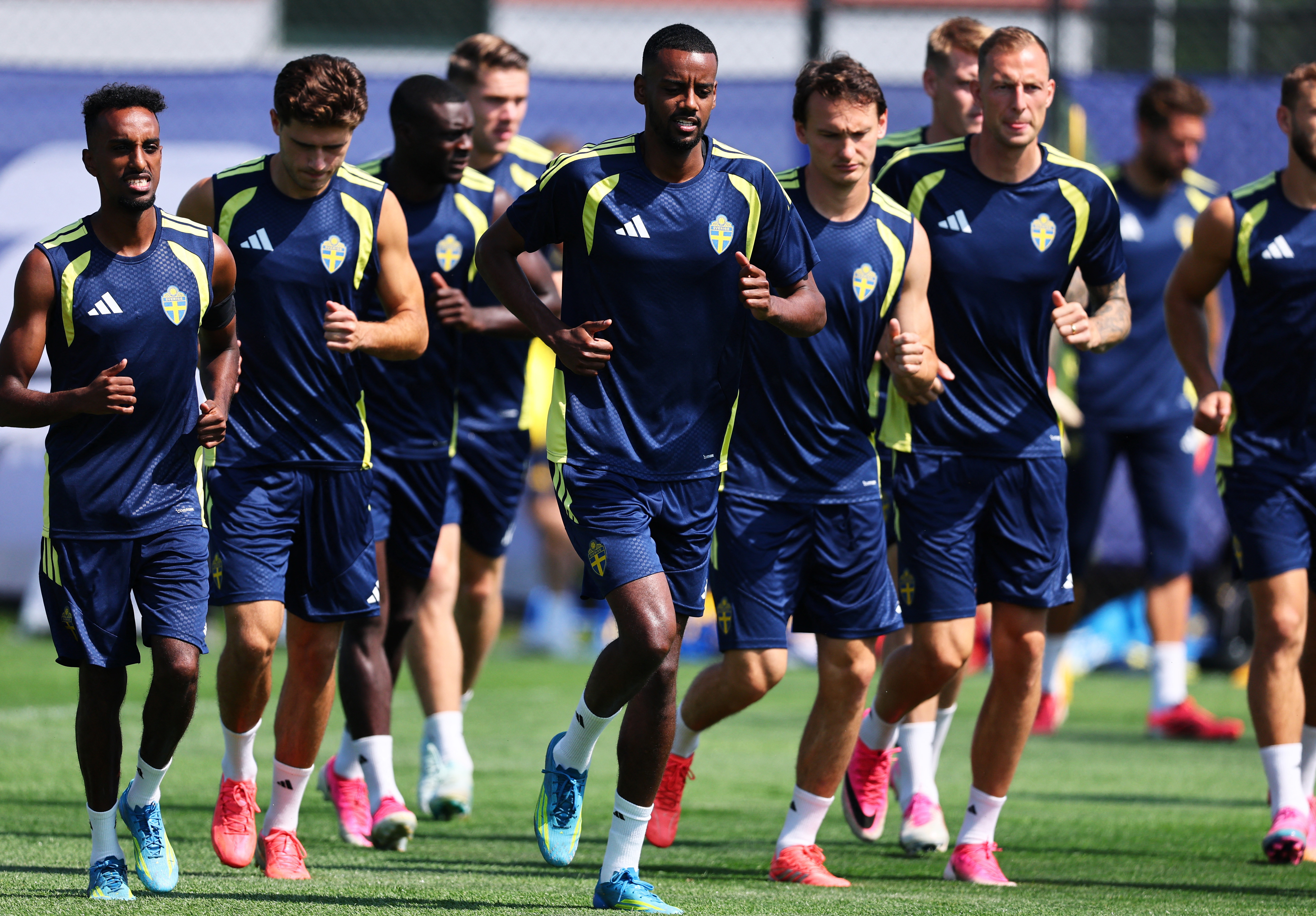 Soccer Football - FIFA World Cup 2026 - Sweden Training - Melanie Lane Training Grounds, East Hanover, New Jersey, U.S. - June 29, 2026 Sweden's Alexander Isak during training IMAGN IMAGES via Reuters/Vincent Carchietta
