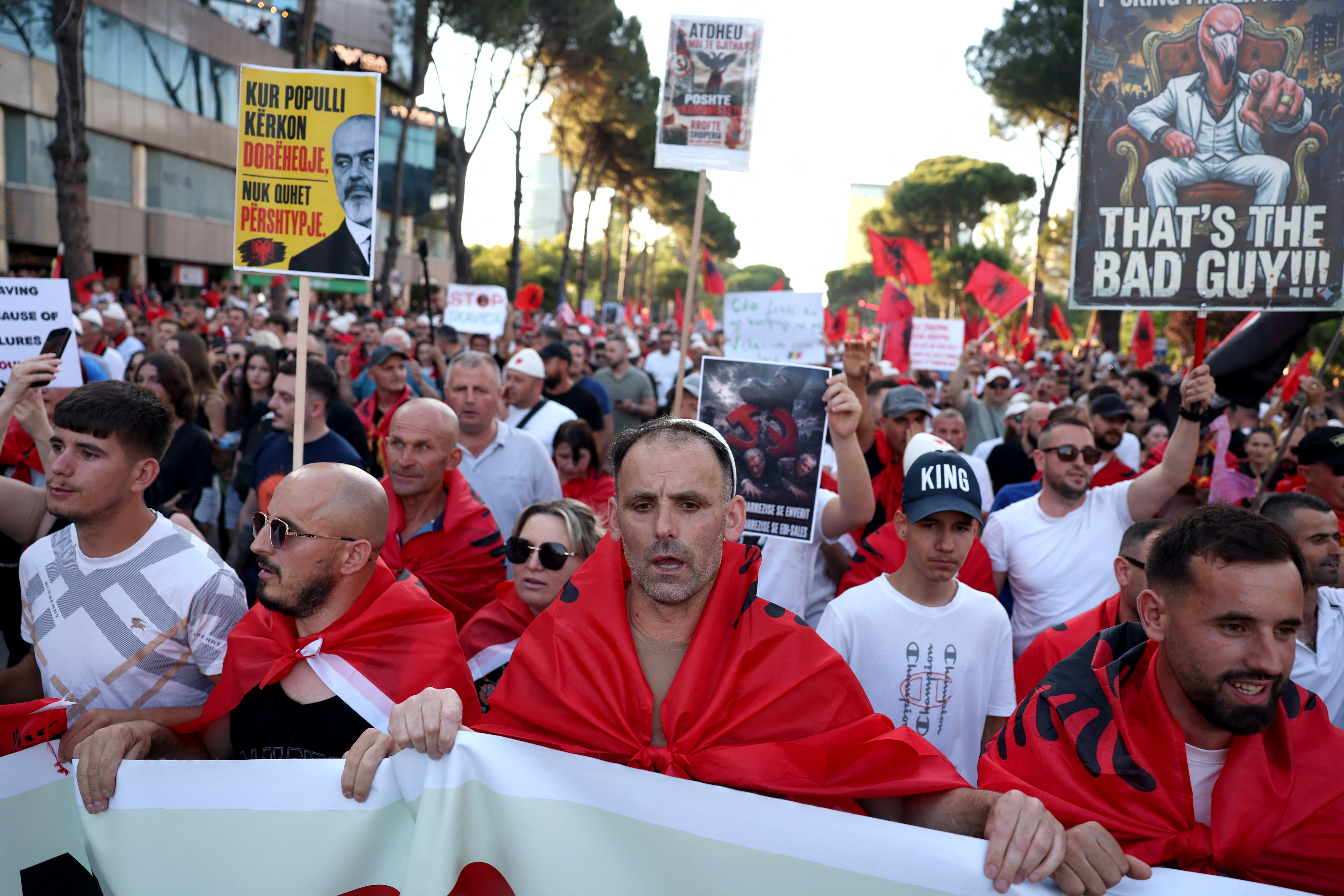 Albanian protesters rally against Kushner-backed resort in protected area
