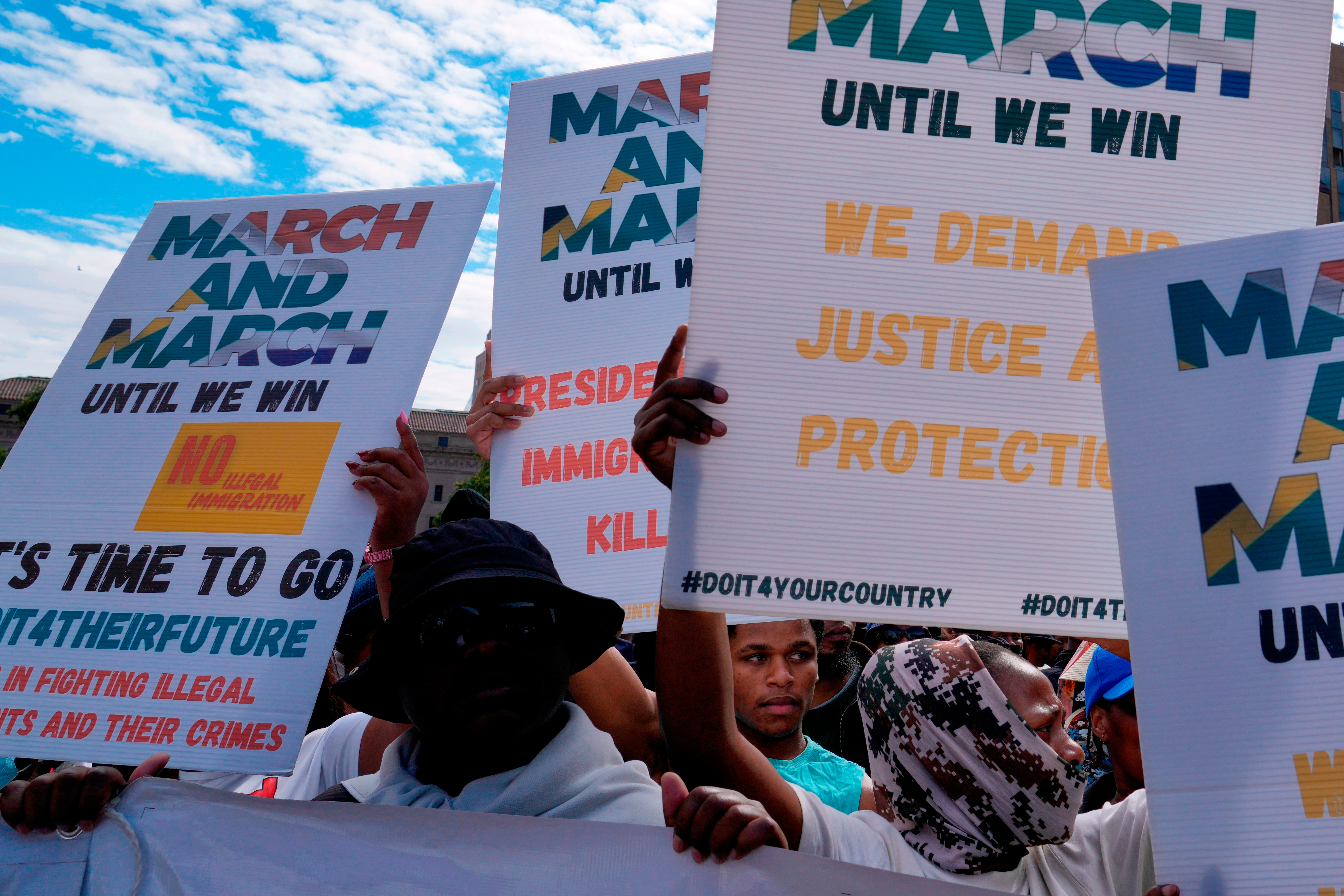 South Africans protest