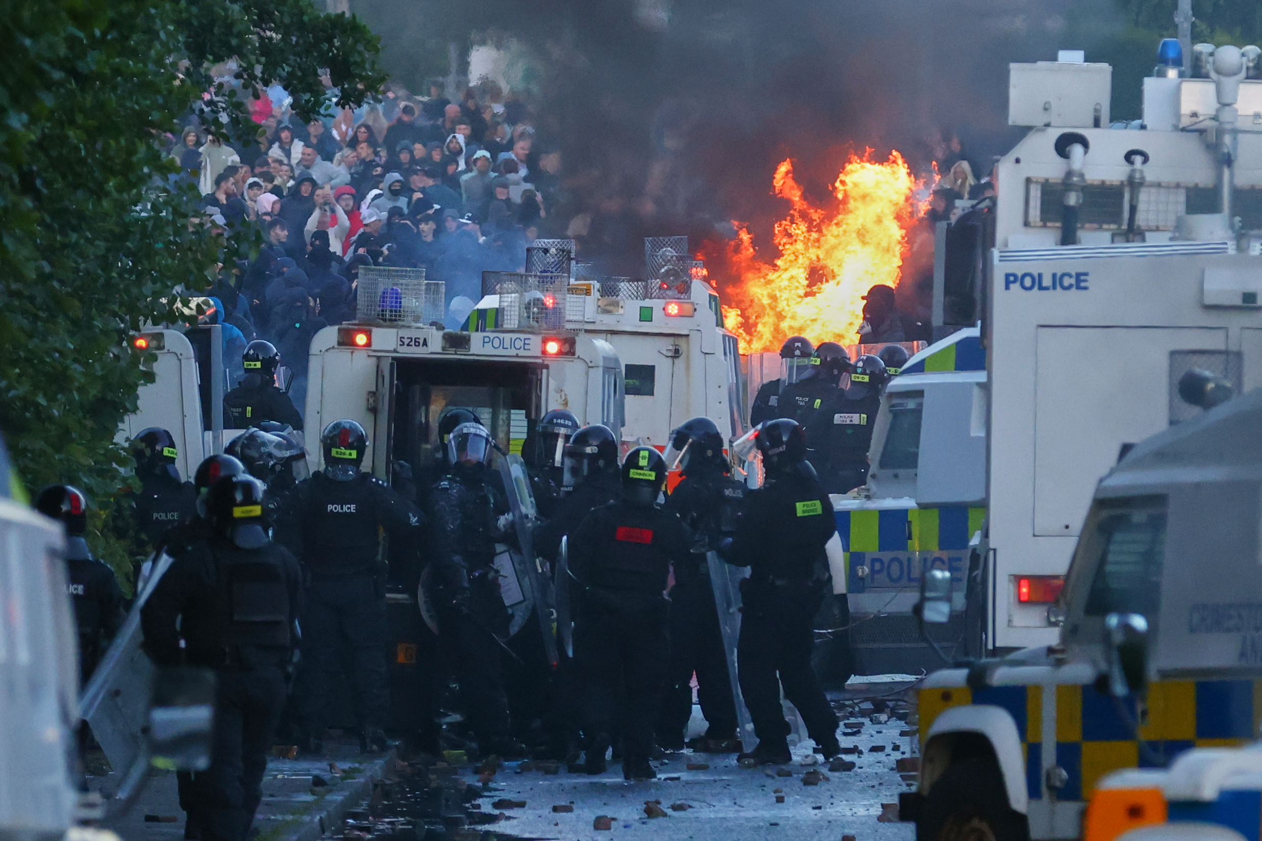 Belfast anti-immigrant protesters