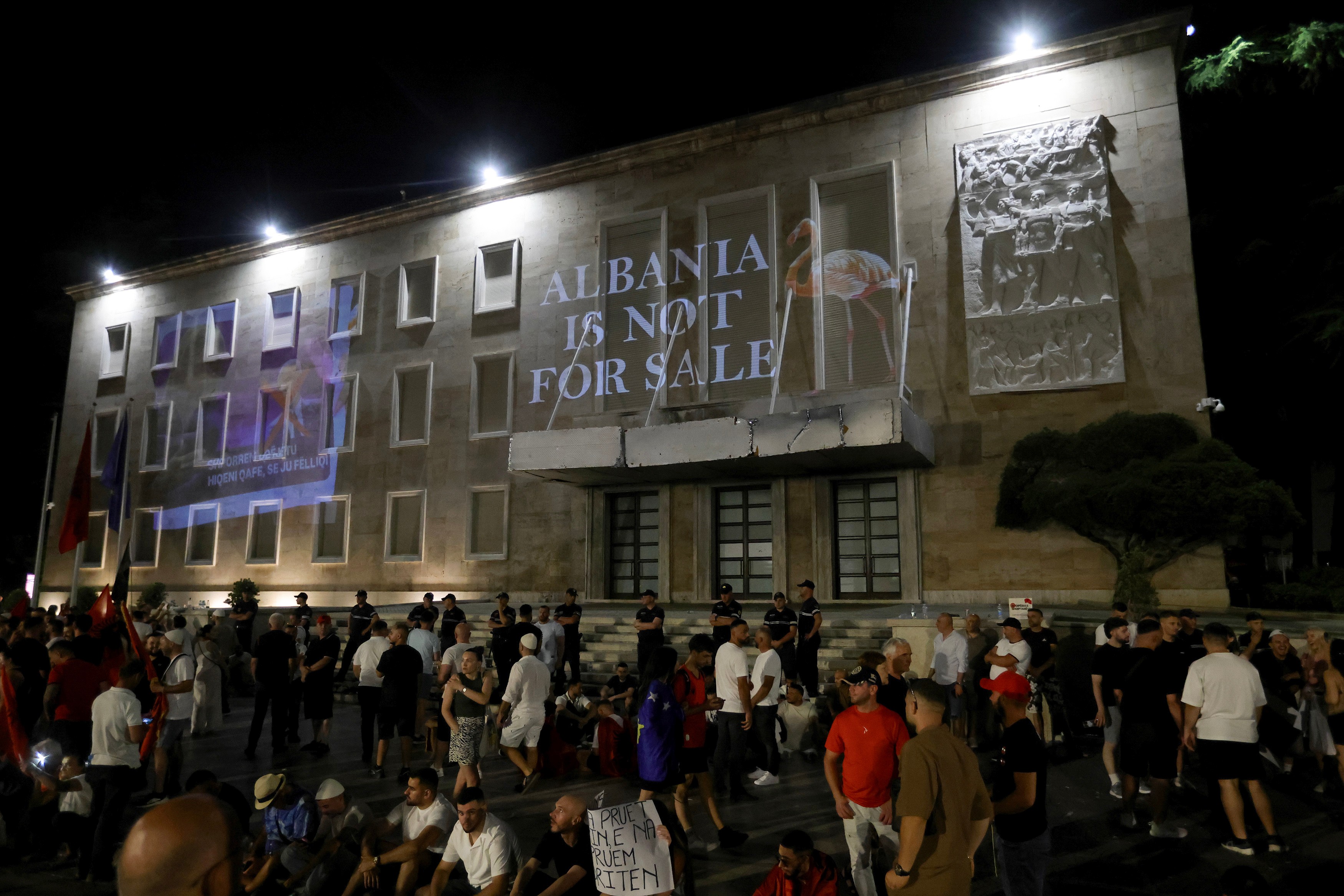Albanian protesters rally against Kushner-backed resort in protected area