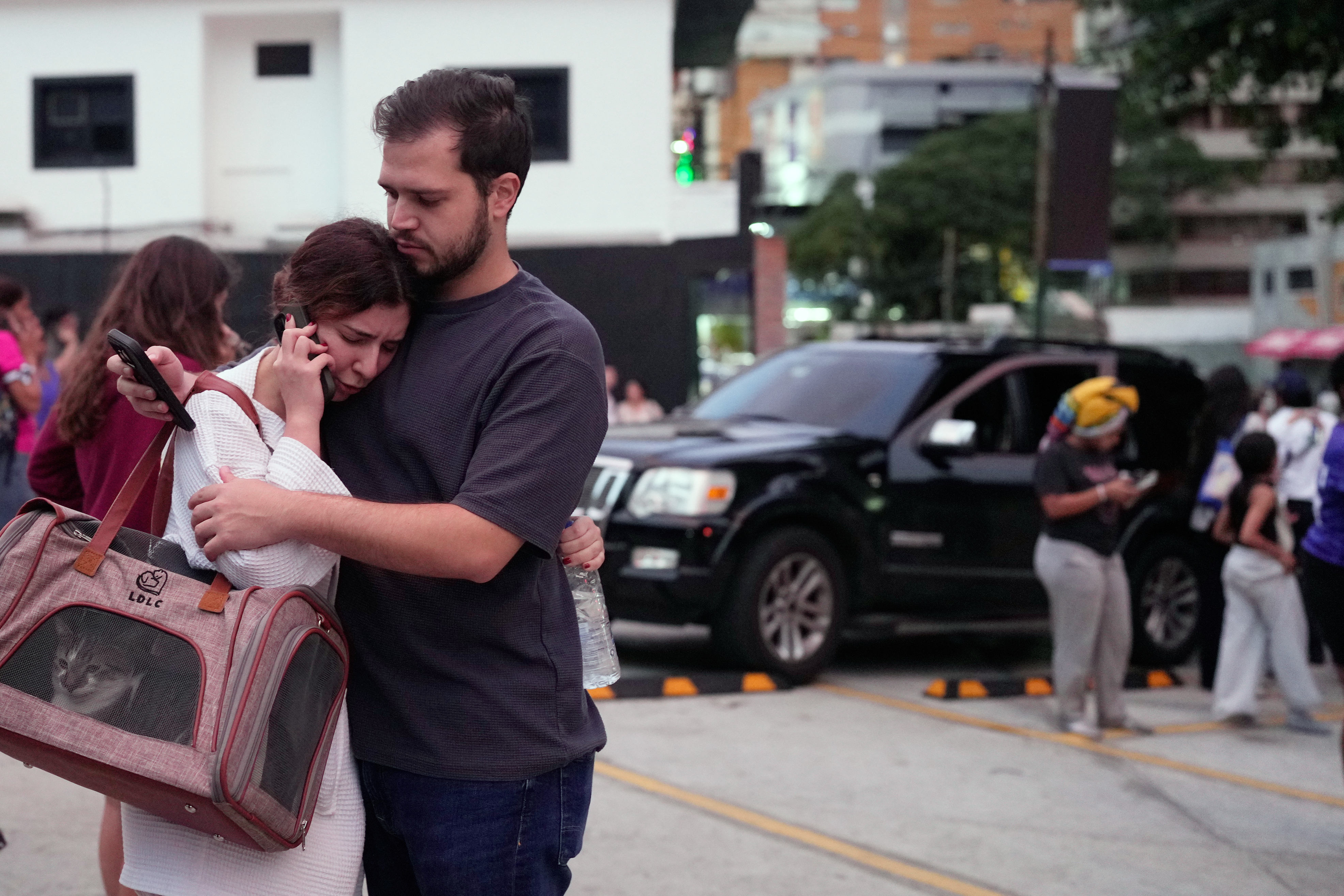 People fled their homes and went out into the streets when the quakes hit, then sought to check in with family and friends