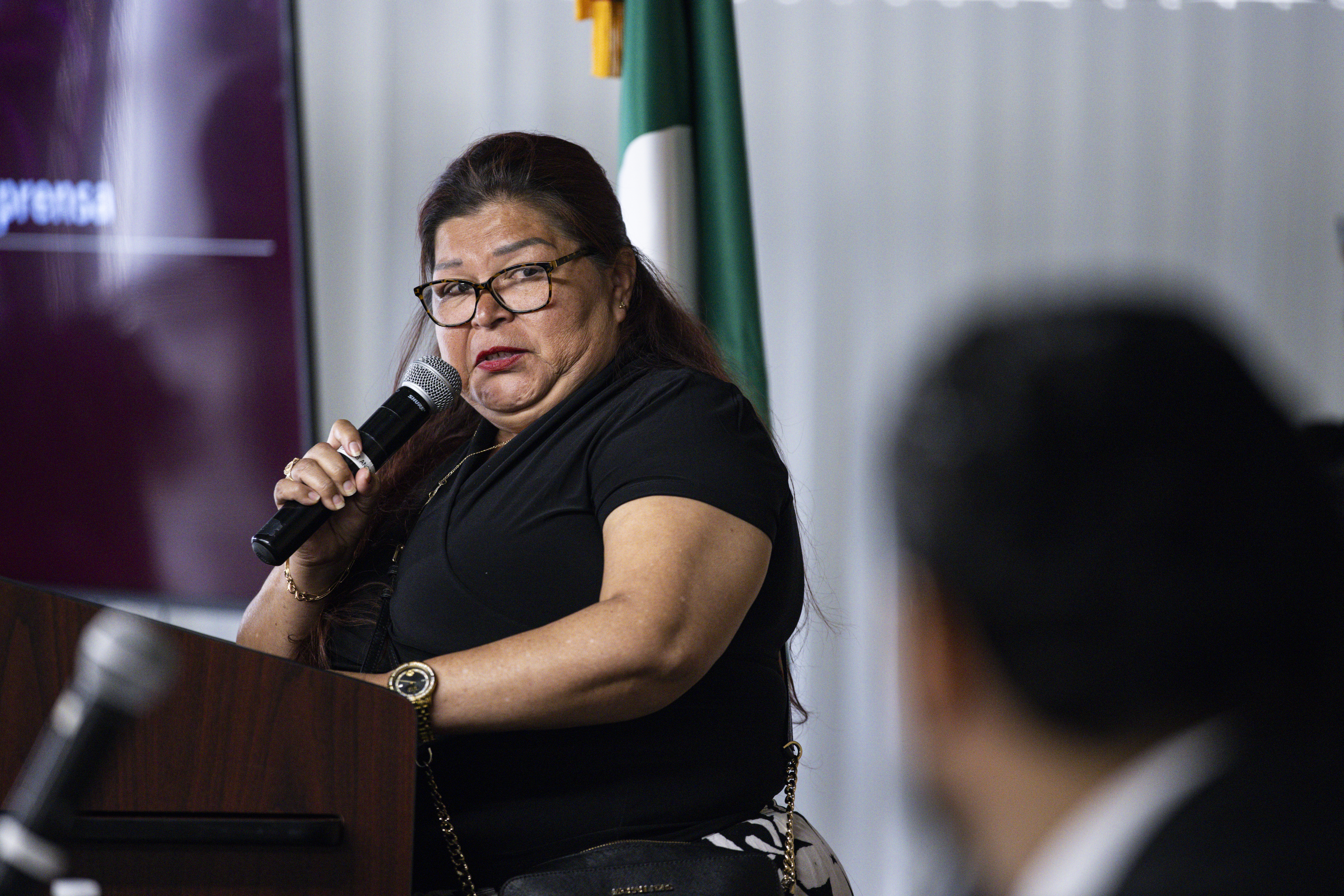 ose Guadalupe Ramos-Solano's widow, Antonia Tovar speaks during a press conference calling investigation into the recent death of a Mexican national at the Adelanto ICE Processing Center at the Consulate General of Mexico in Los Angeles on Monday, March 30, 2026, in Los Angeles, CA. Jose Guadalupe Ramos-Solano passed away on March 25, 2026 while being held at the Adelanto ICE Processing Center when security staff discovered him unconscious and unresponsive.