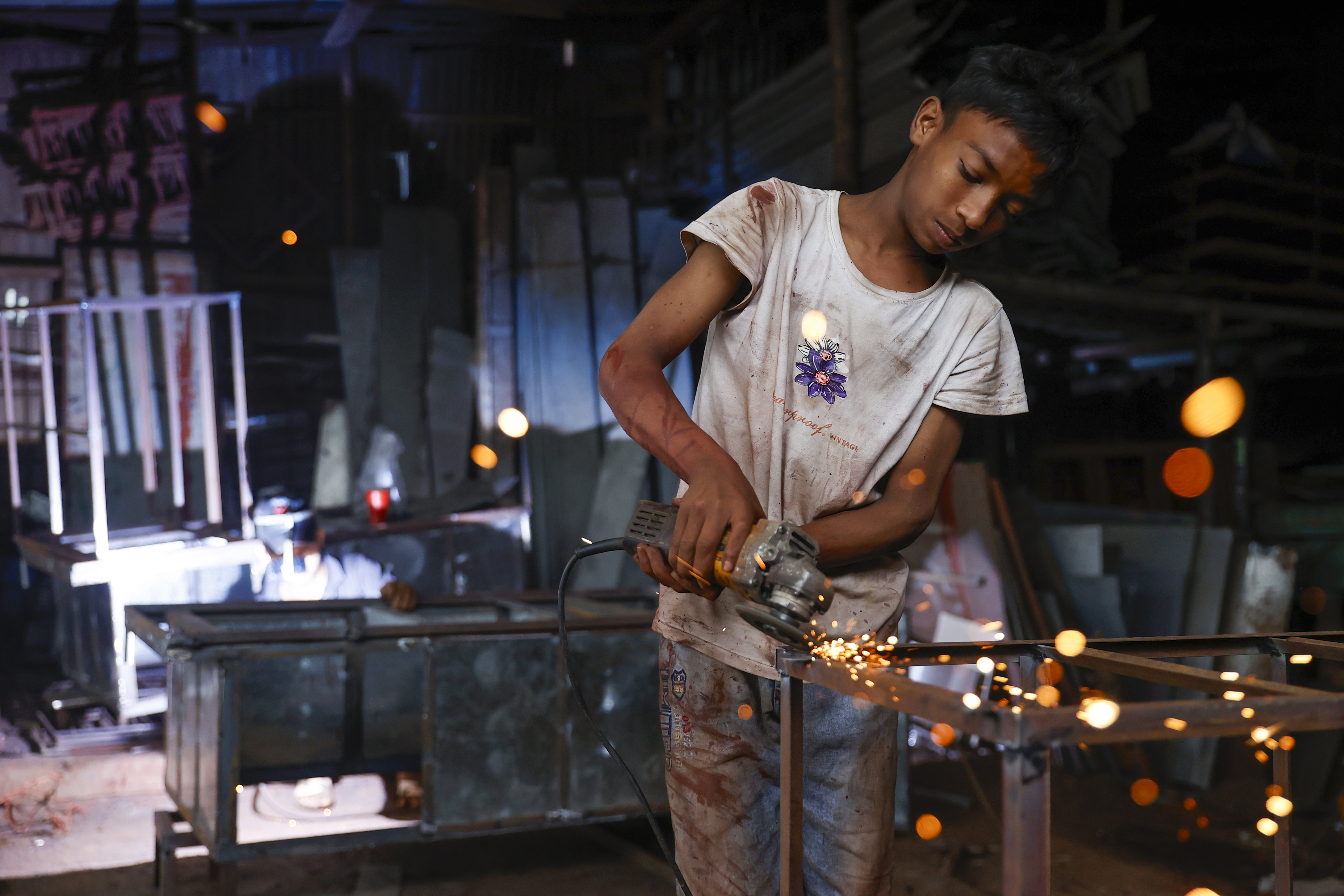 Child Labour At Dhaka Metal Workshop