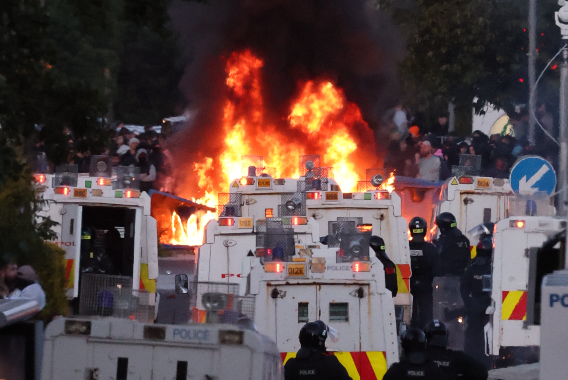 Belfast anti-immigrant protesters