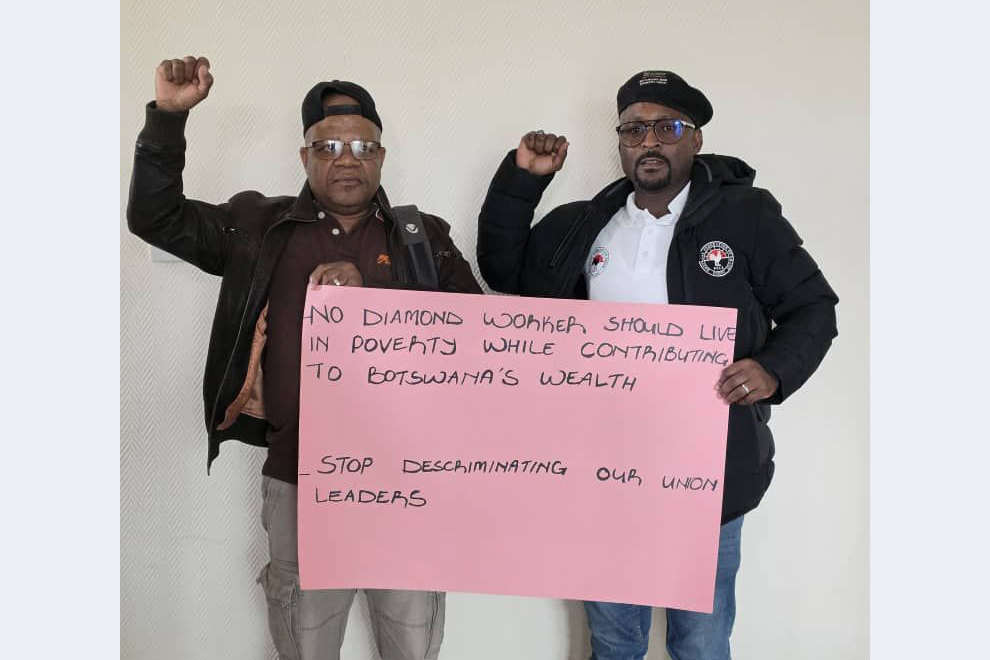 Botswana’s diamond slowdown is triggering job losses across mining communities, exposing the risks of reliance on a single export sector. [Courtesy of Botswana Diamond Workers Union]