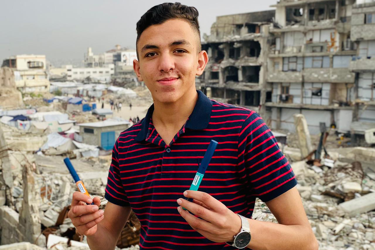 Hamza Al-Ghazali, a Type 1 diabetes patient, managing his condition with daily awareness, strength, and resilience.