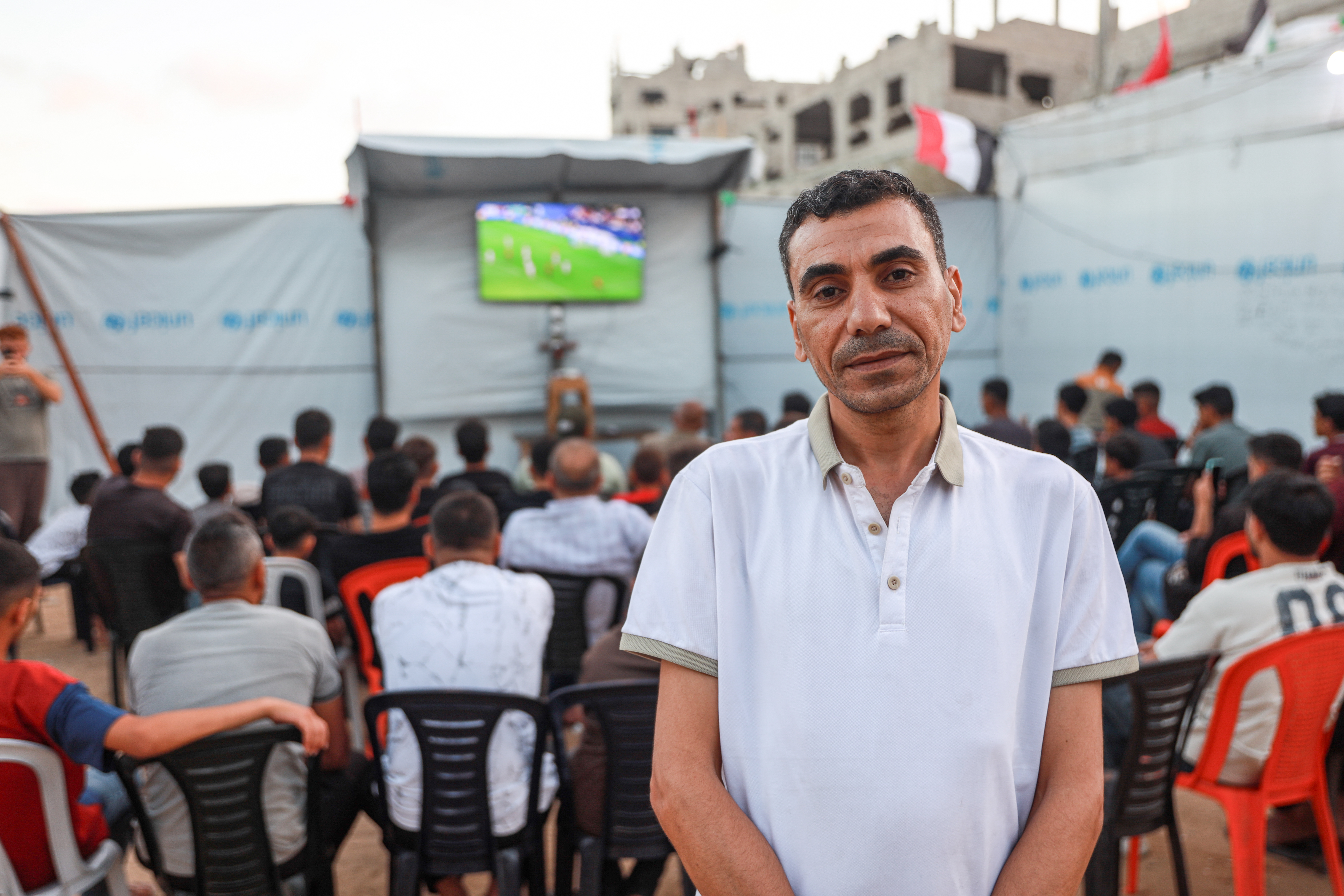 Gaza residents watch FIFA World cup match