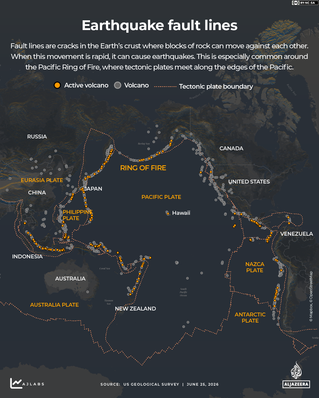 INTERACTIVE Earthquake fault lines Ring of Fire plate crust-1782377358