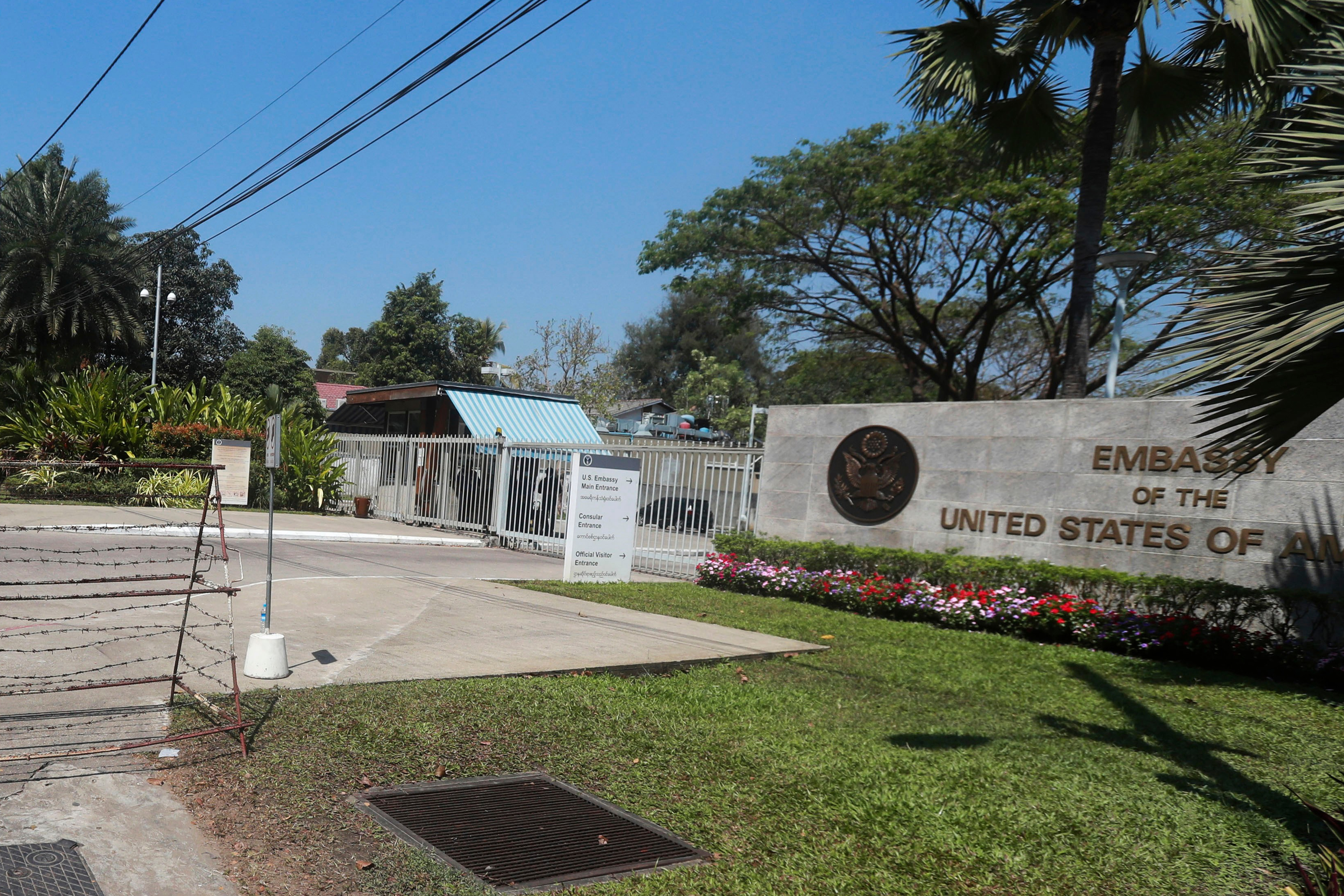 This shows the US Embassy in Yangon, Myanmar
