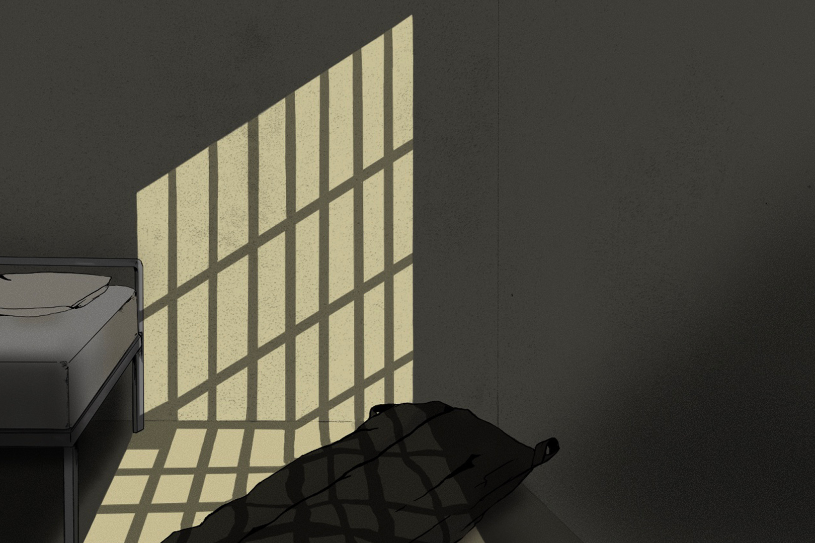 Institutional deaths and suicides are marked by the all-too-familiar black body bag at New Jersey State Prison [Jawaher Al-Naimi/Al Jazeera]