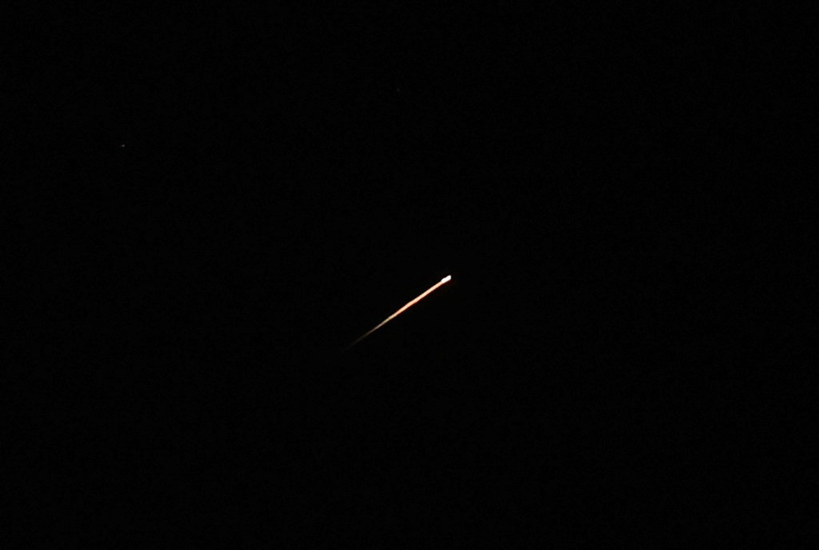 missile over Israel launched by Iran.