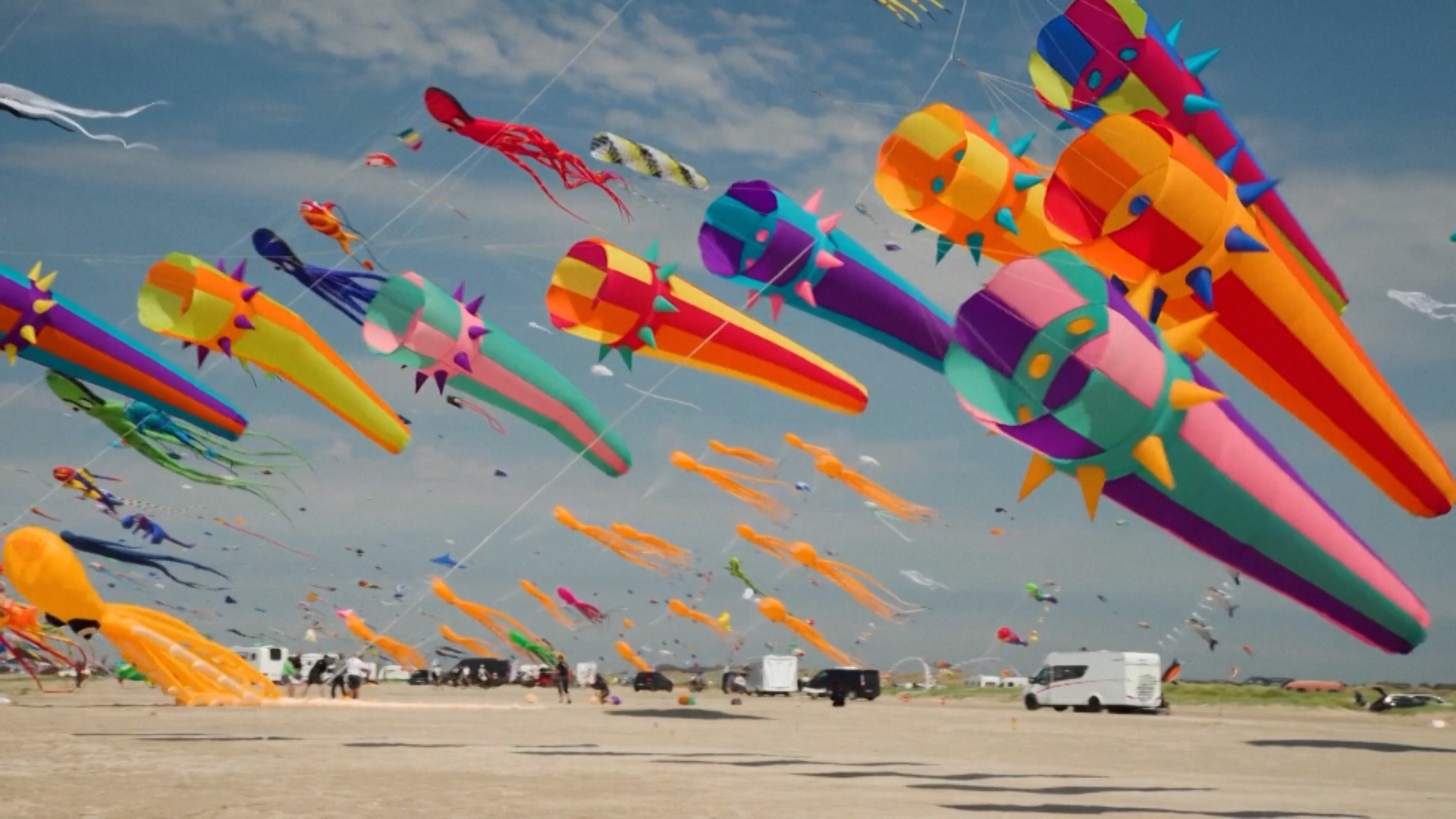 Colourful kites soar over Denmark beach festival [Reuters}