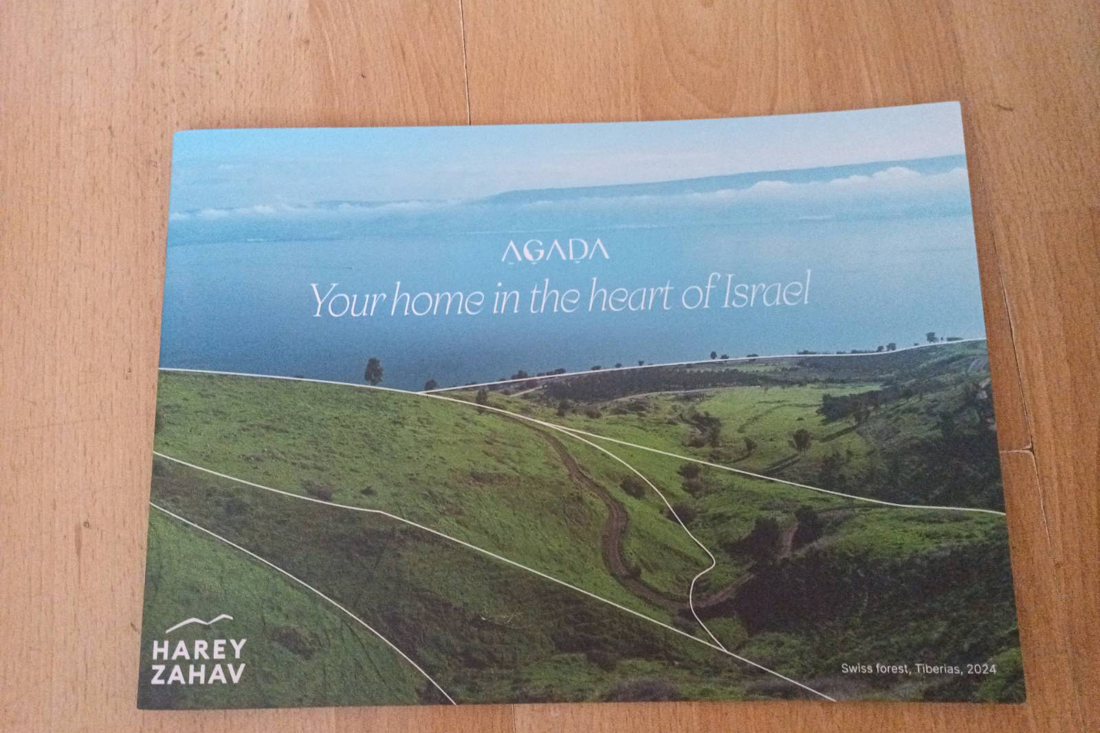 Brochures offered people information about buying homes in ‘the heart of Israel’ [Courtesy of Jewish Anti-Zionist Action group]