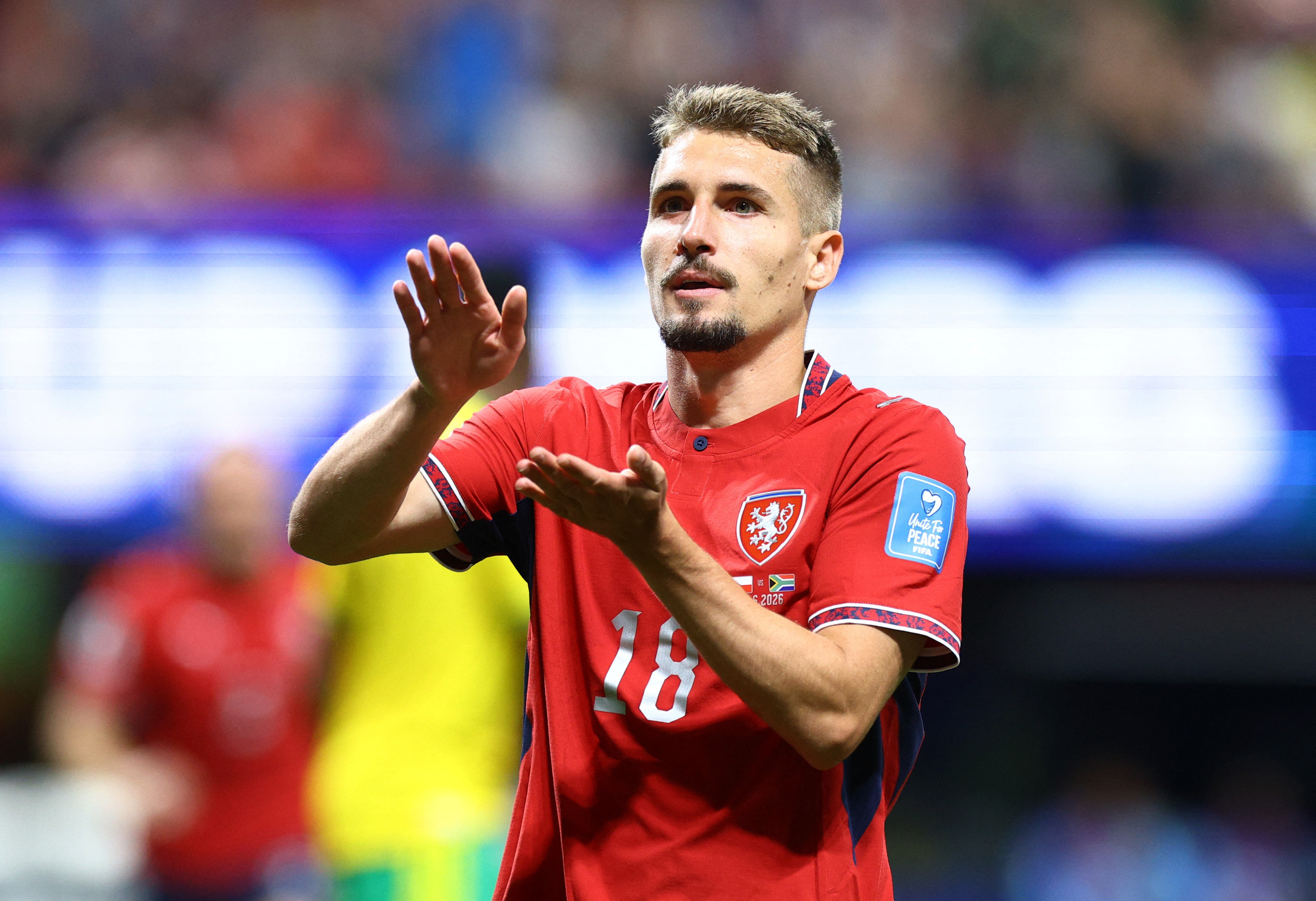 Soccer Football - FIFA World Cup 2026 - Group A - Czech Republic v South Africa - Atlanta Stadium, Atlanta, Georgia, U.S. - June 18, 2026 Czech Republic's Michal Sadilek celebrates scoring their first goal IMAGN IMAGES via Reuters/Nathan Ray Seebeck