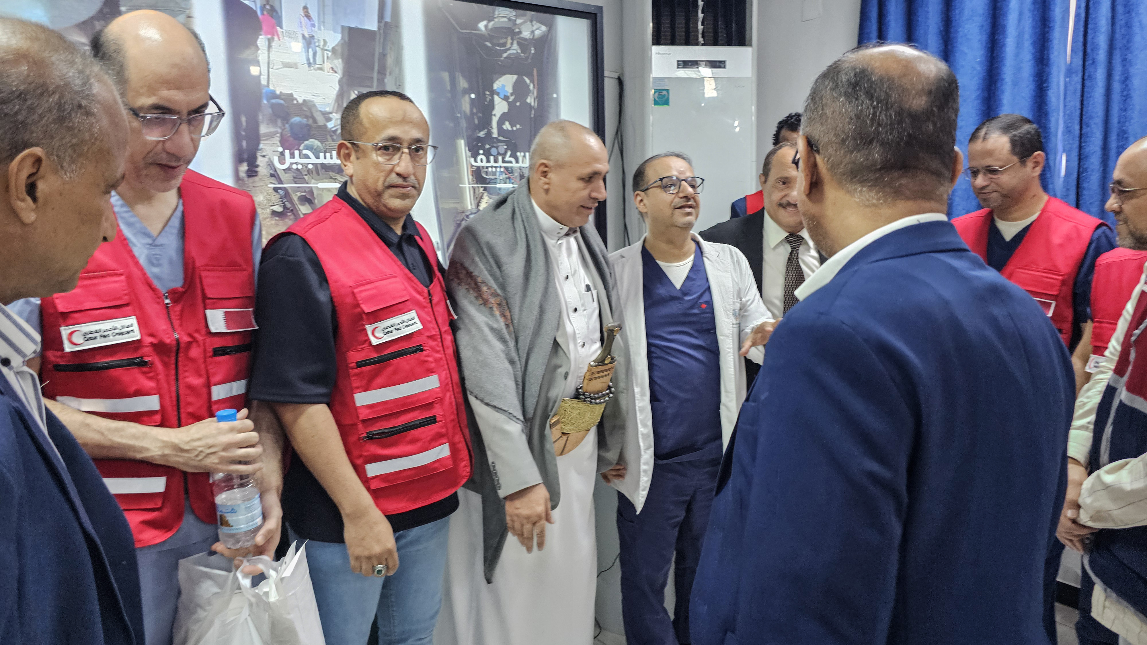 - (Center): Professor Abu Dhar Al-Jundi, Head of the Cardiovascular and Kidney Transplant Center.