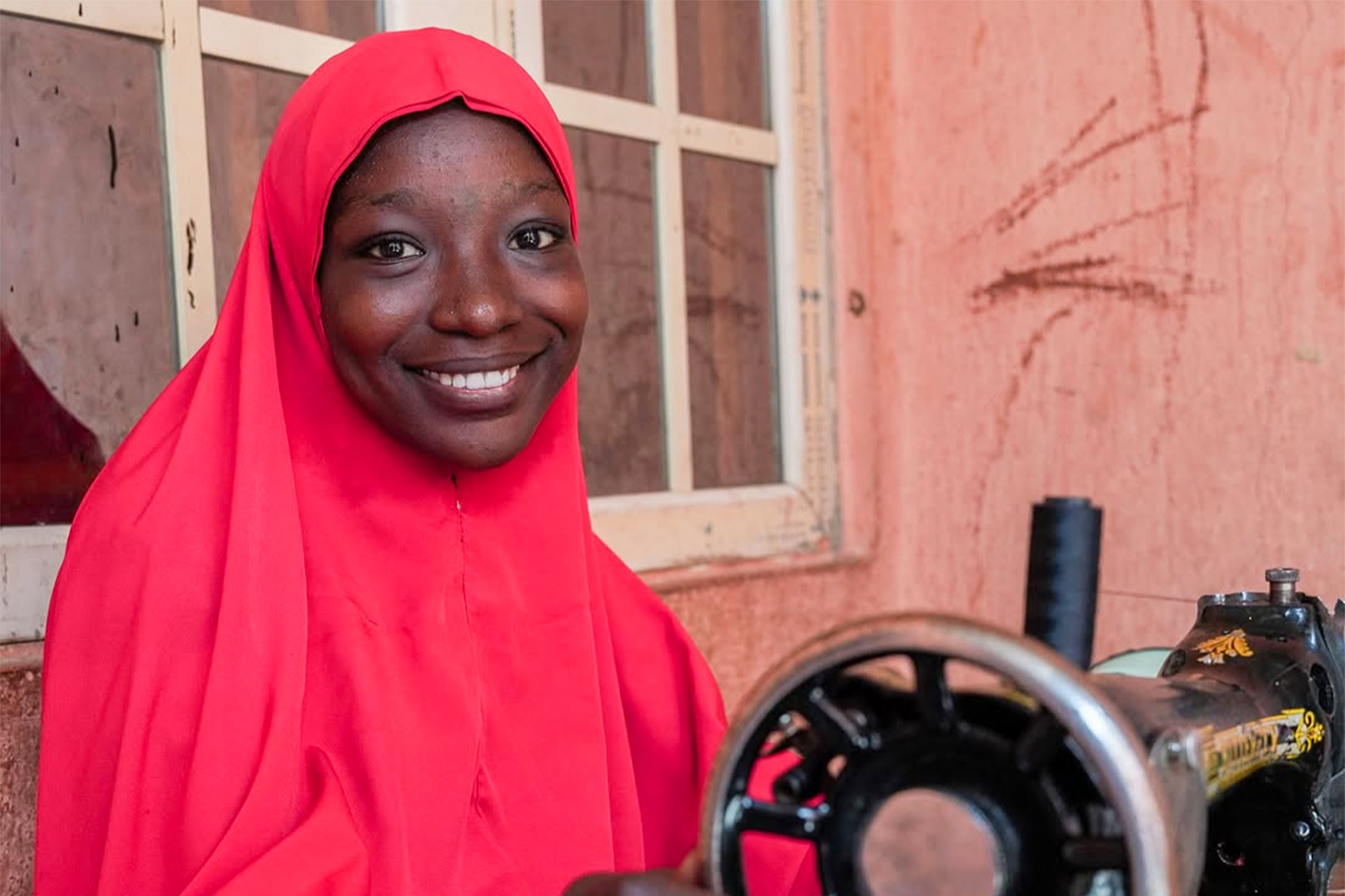 Zainab, one of the women bag-making [Handout/UNDP]