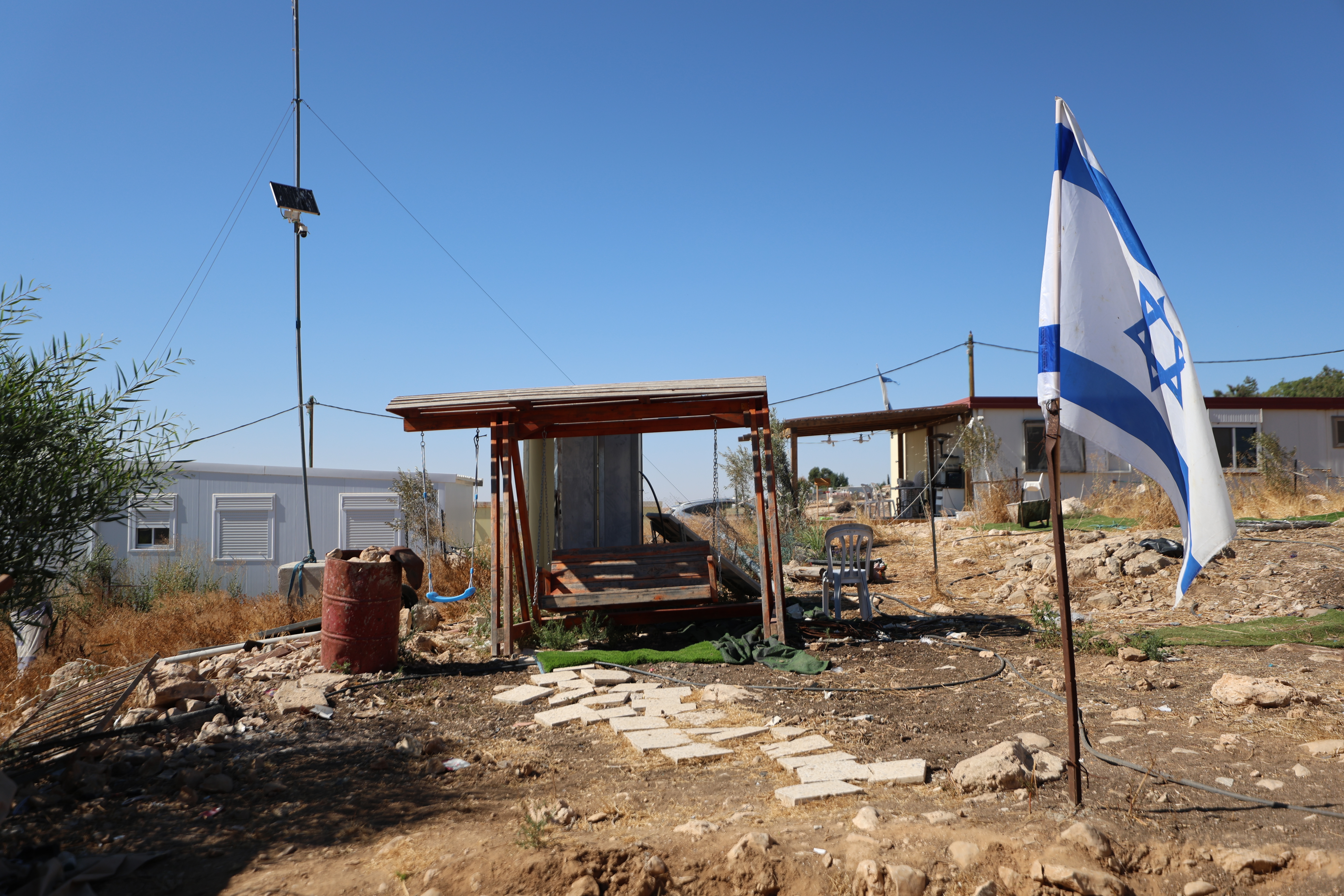 Settlers have attempted to block access to the al-Hathaleen’s outdoor bathroom