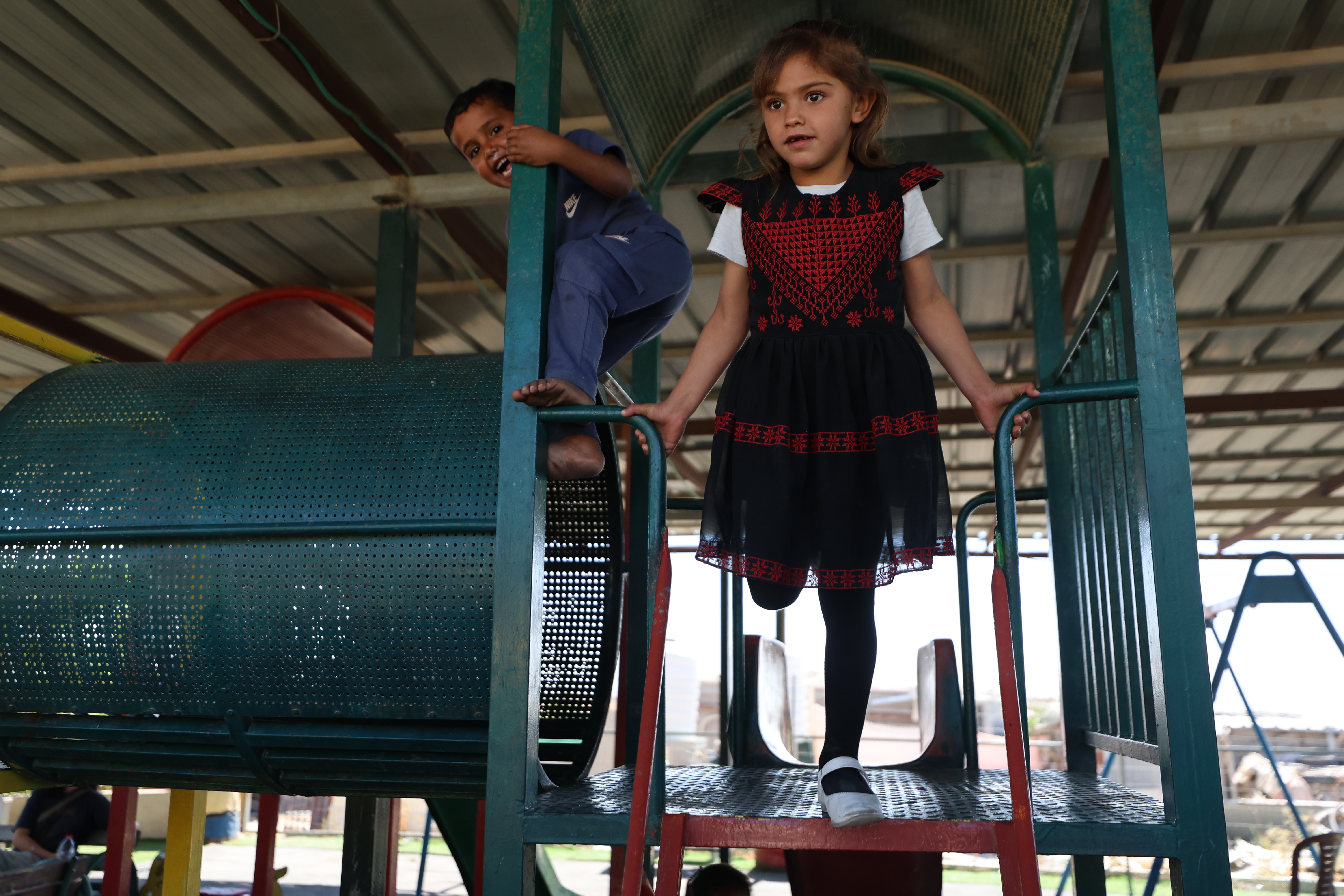 The Palestinian children in Umm al-Khair say they’re fearful of the Israeli settlers