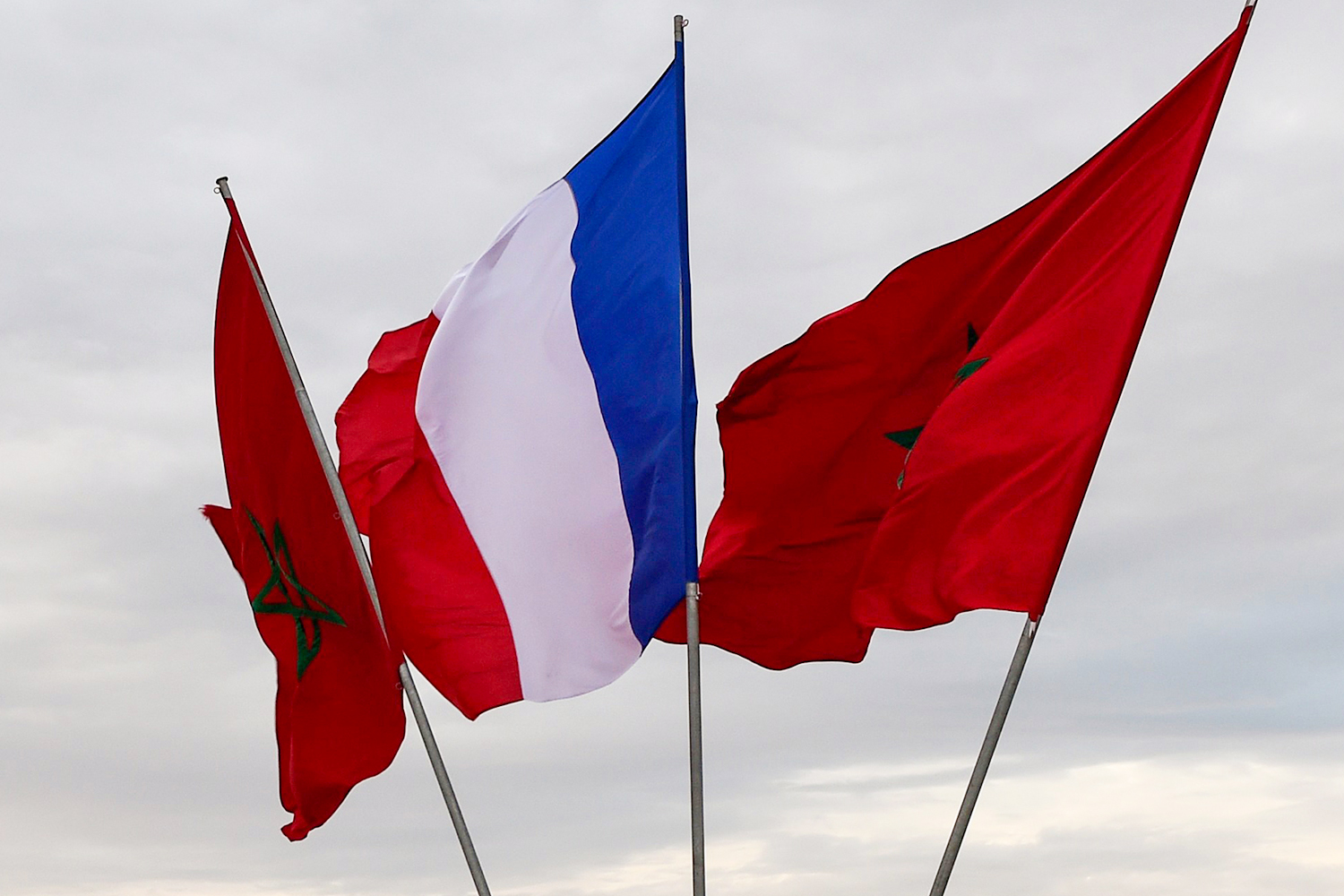 The high-level visit underscores Morocco's growing strategic importance as France seeks to rebuild its influence across North Africa [Alain Jocard/Pool/Reuters]