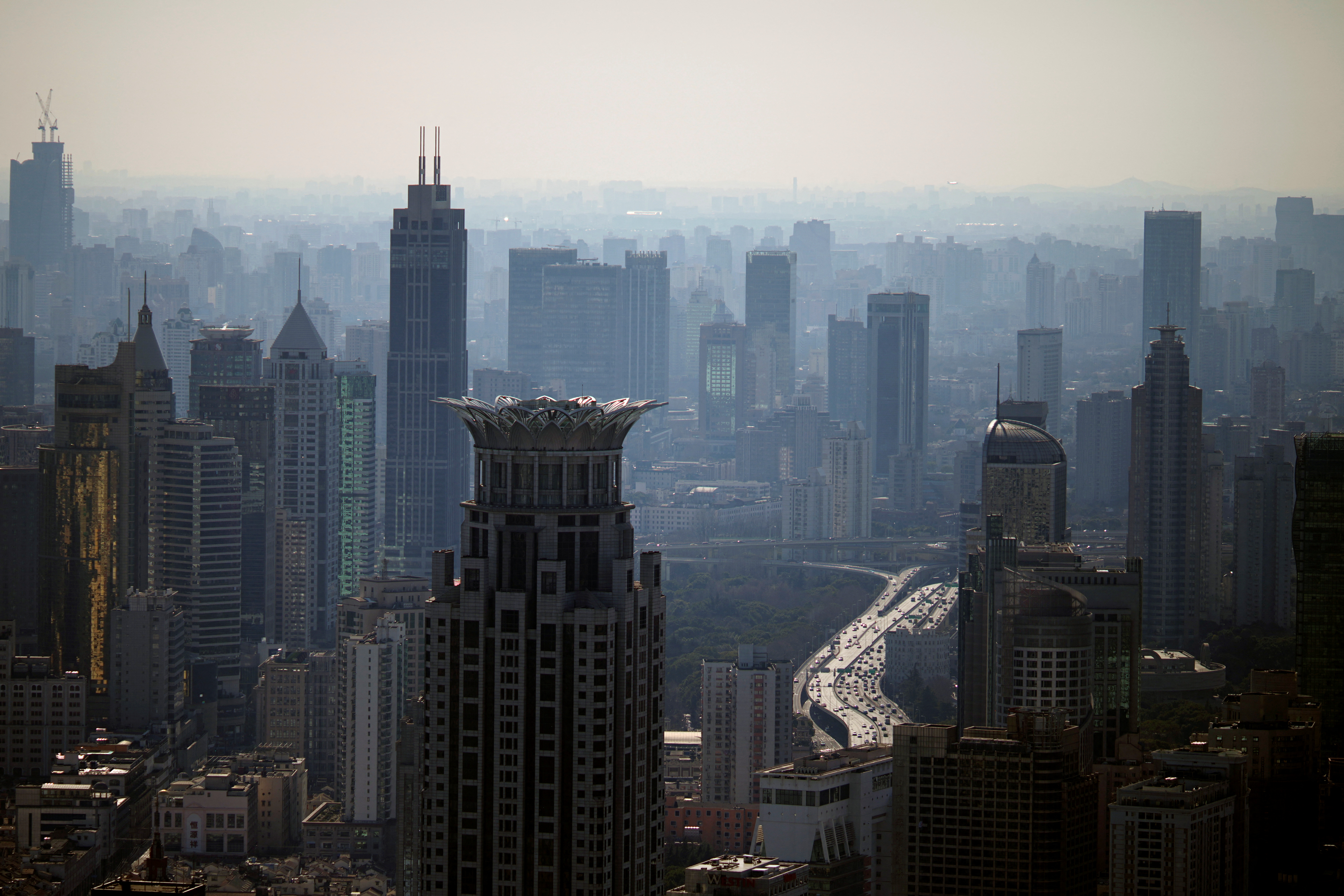 A city skyline