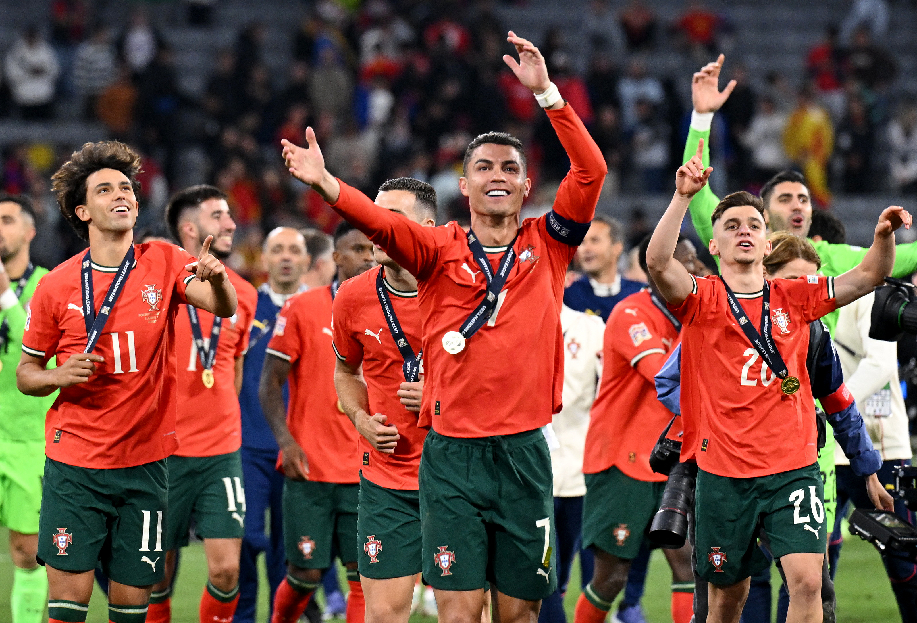 Cristiano Ronaldo was on target for Portugal in the UEFA Nations League final against Spain, which they later won on penalties