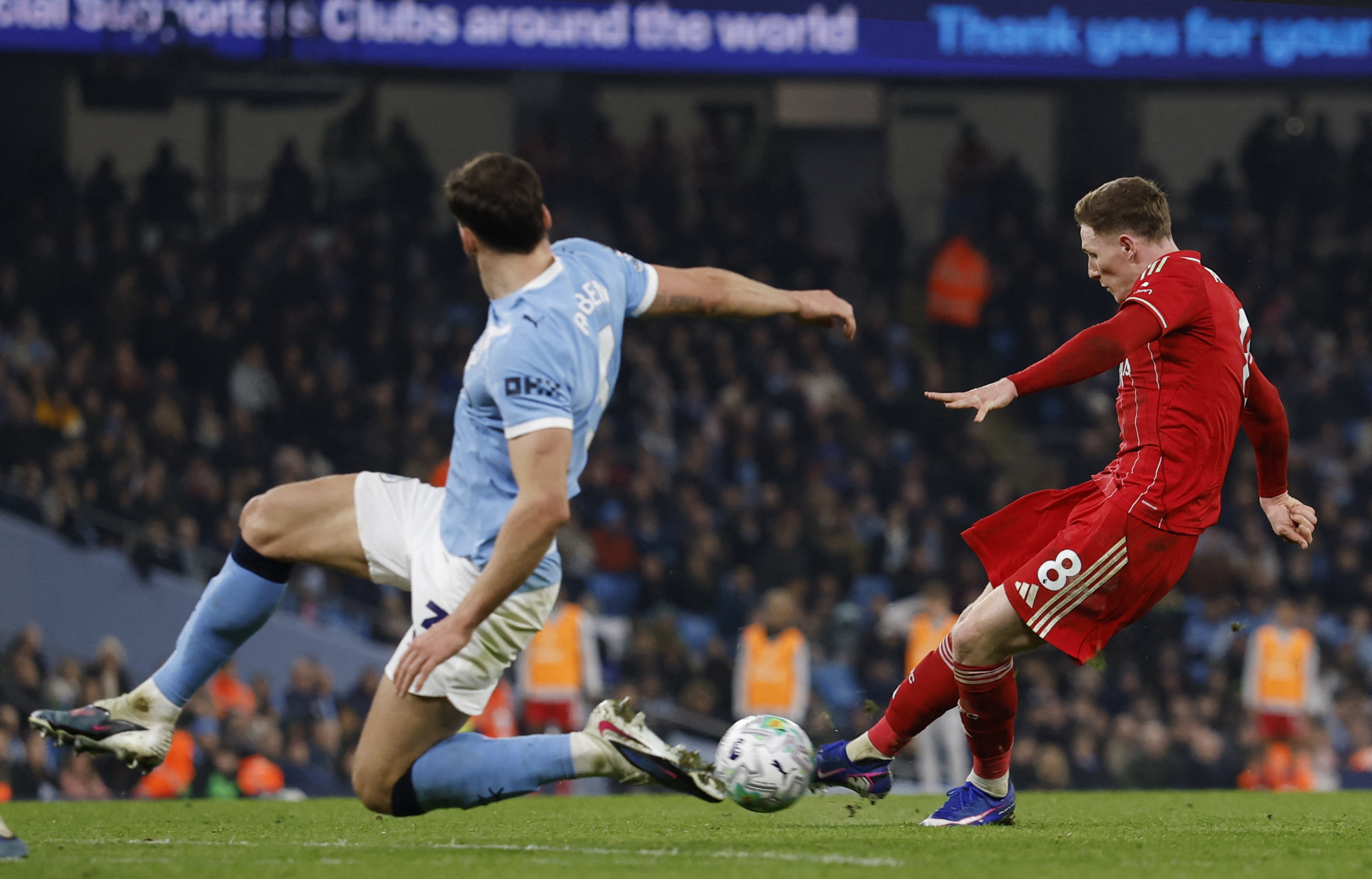 Anderson, right, recorded four goals and four assists across 38 league appearances for Nottingham Forest in the 2025-26 Premier League season