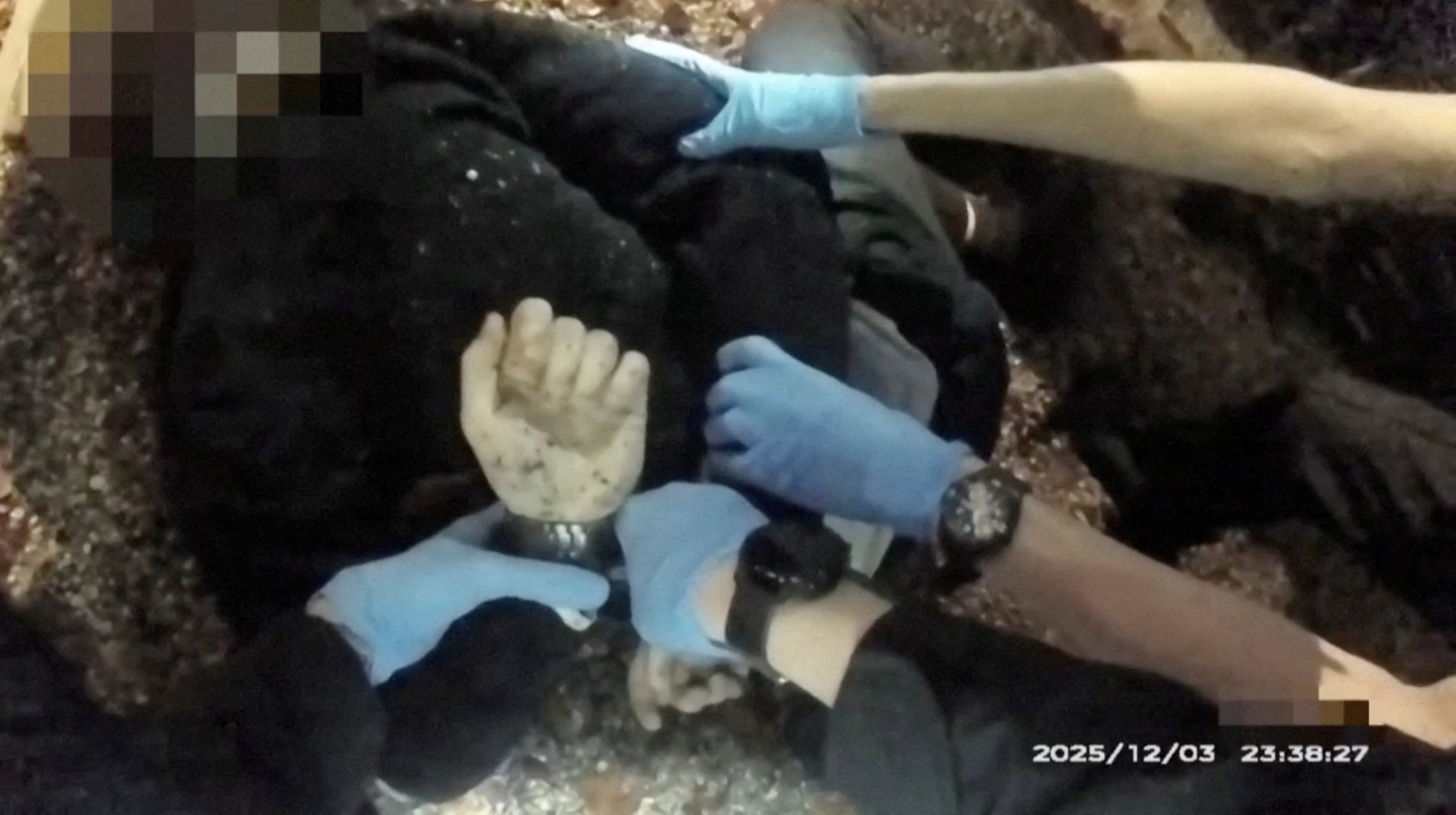 Police footage shows the arrest of Henry Nowak after he was stabbed on December 3, 2025