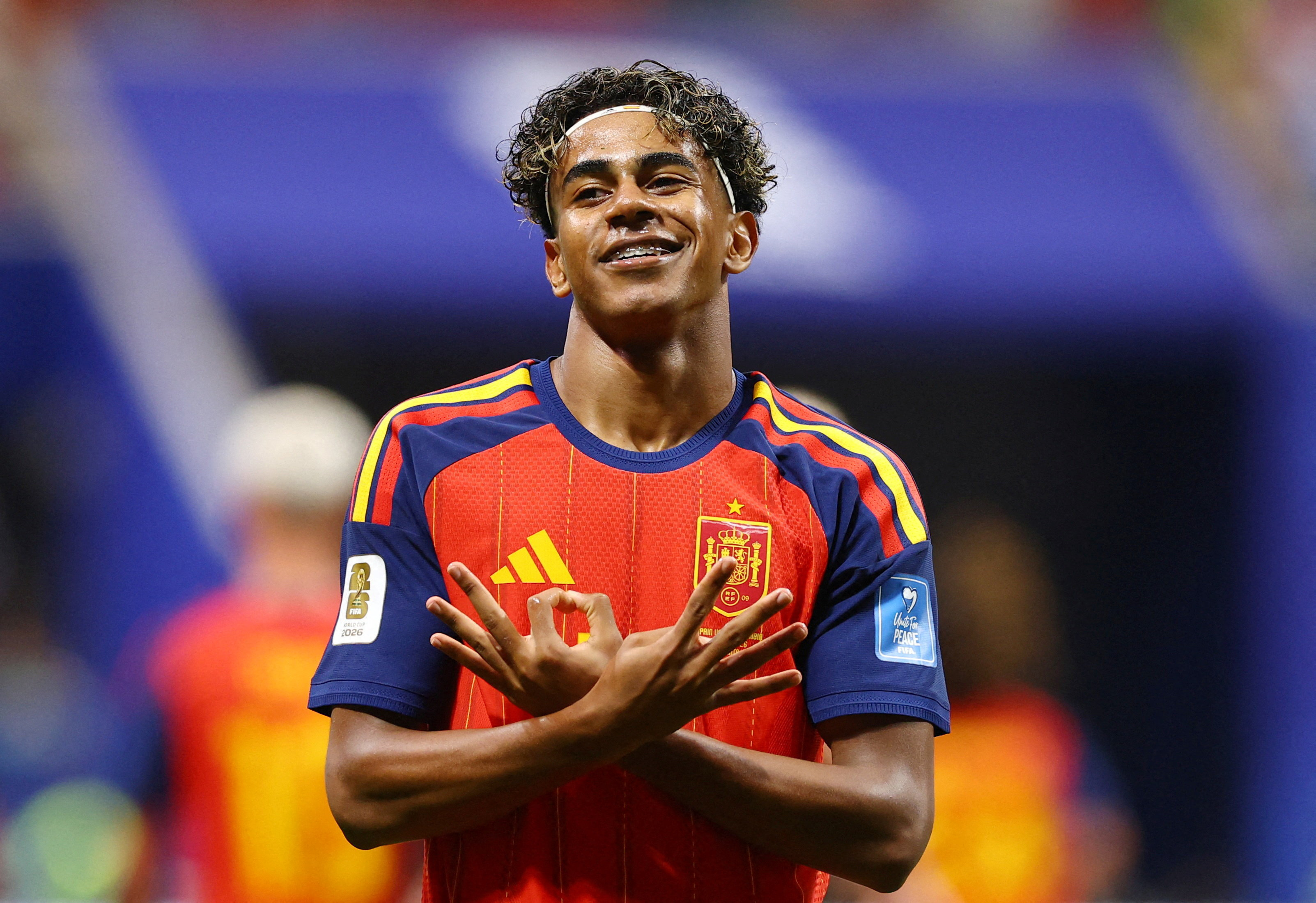 Lamine Yamal scored his first World Cup goal against Saudi Arabia in the group stage