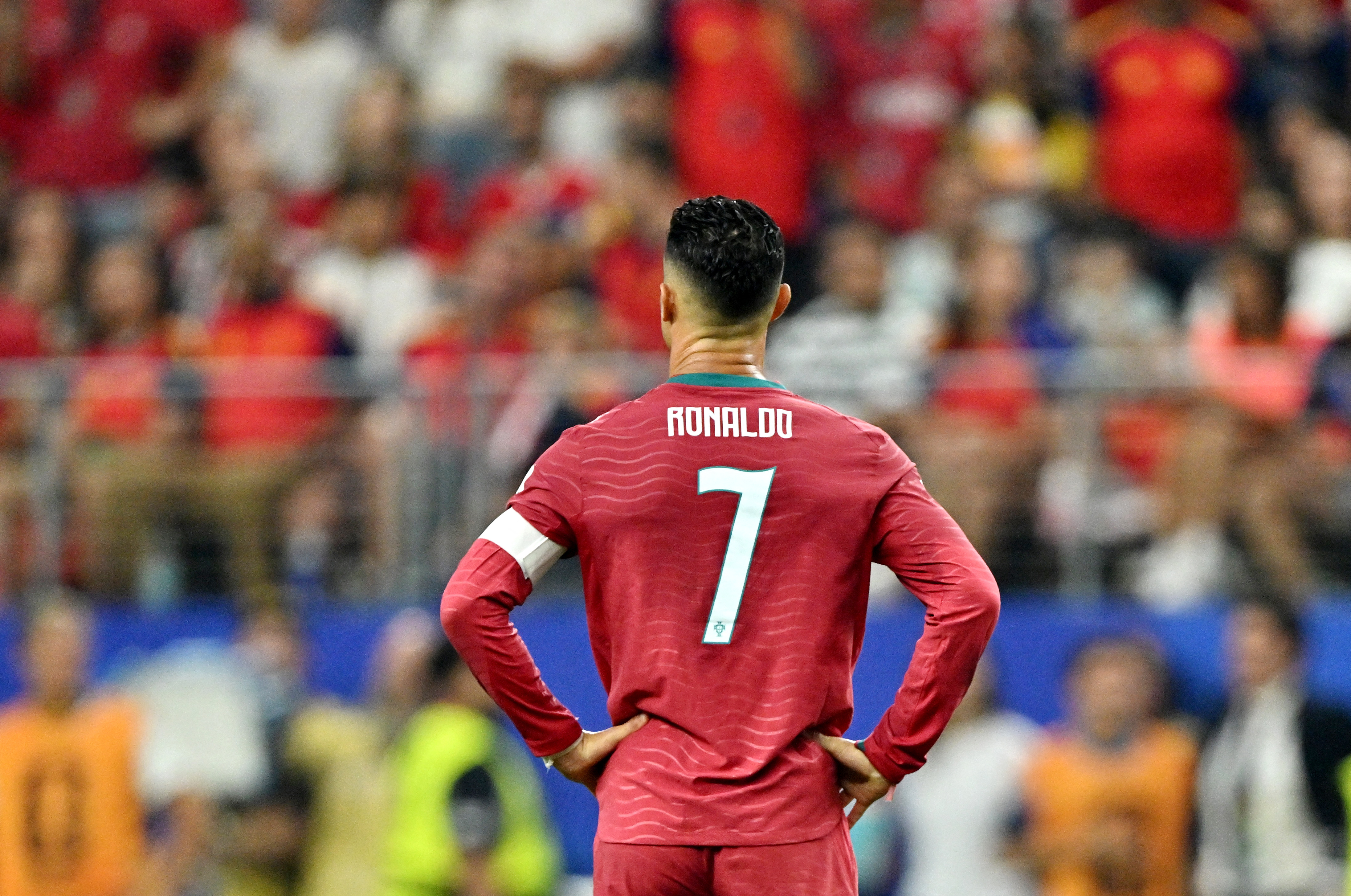 Portugal's Cristiano Ronaldo with hands on hip