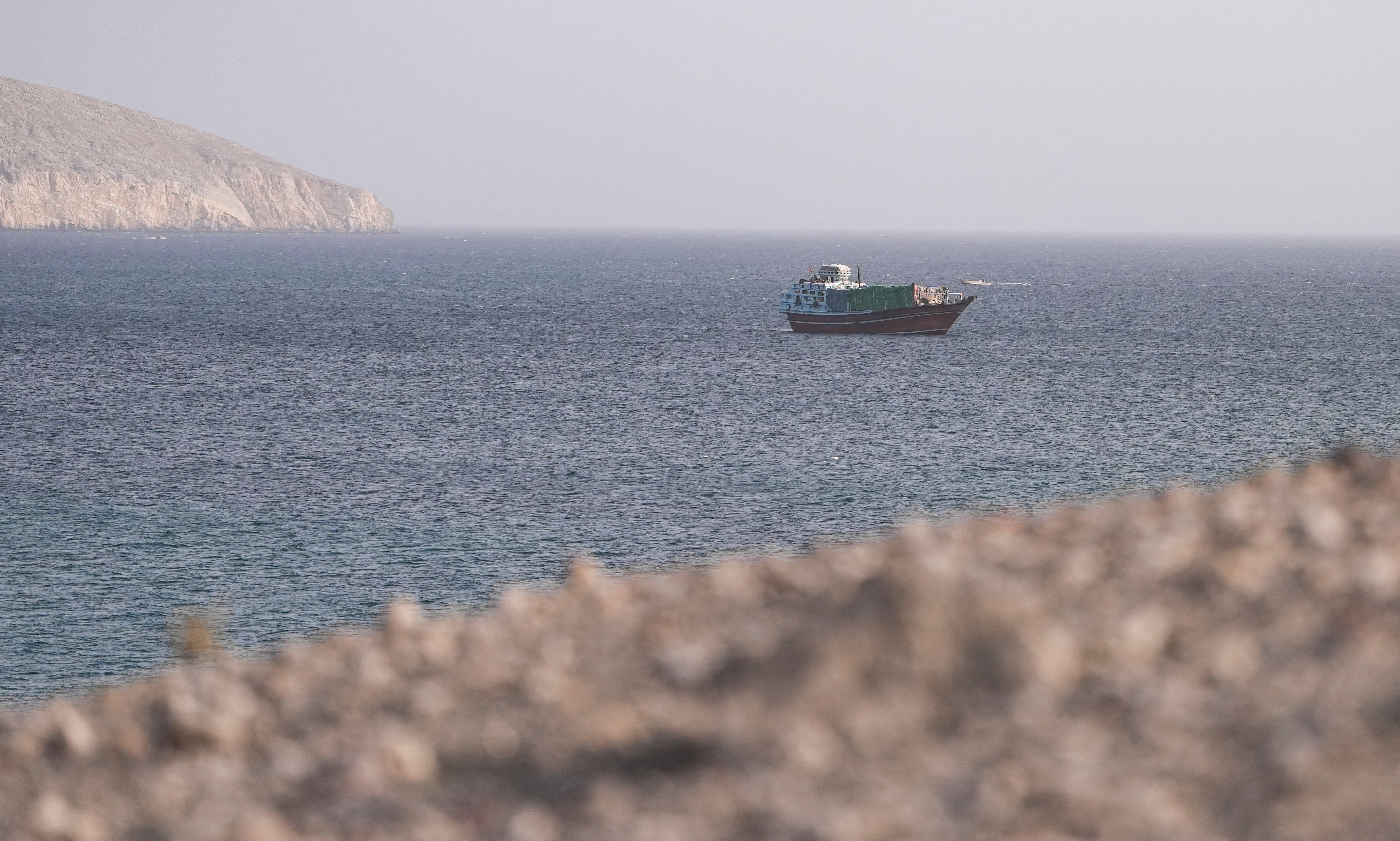 A vessel in the Strait of Hormuz