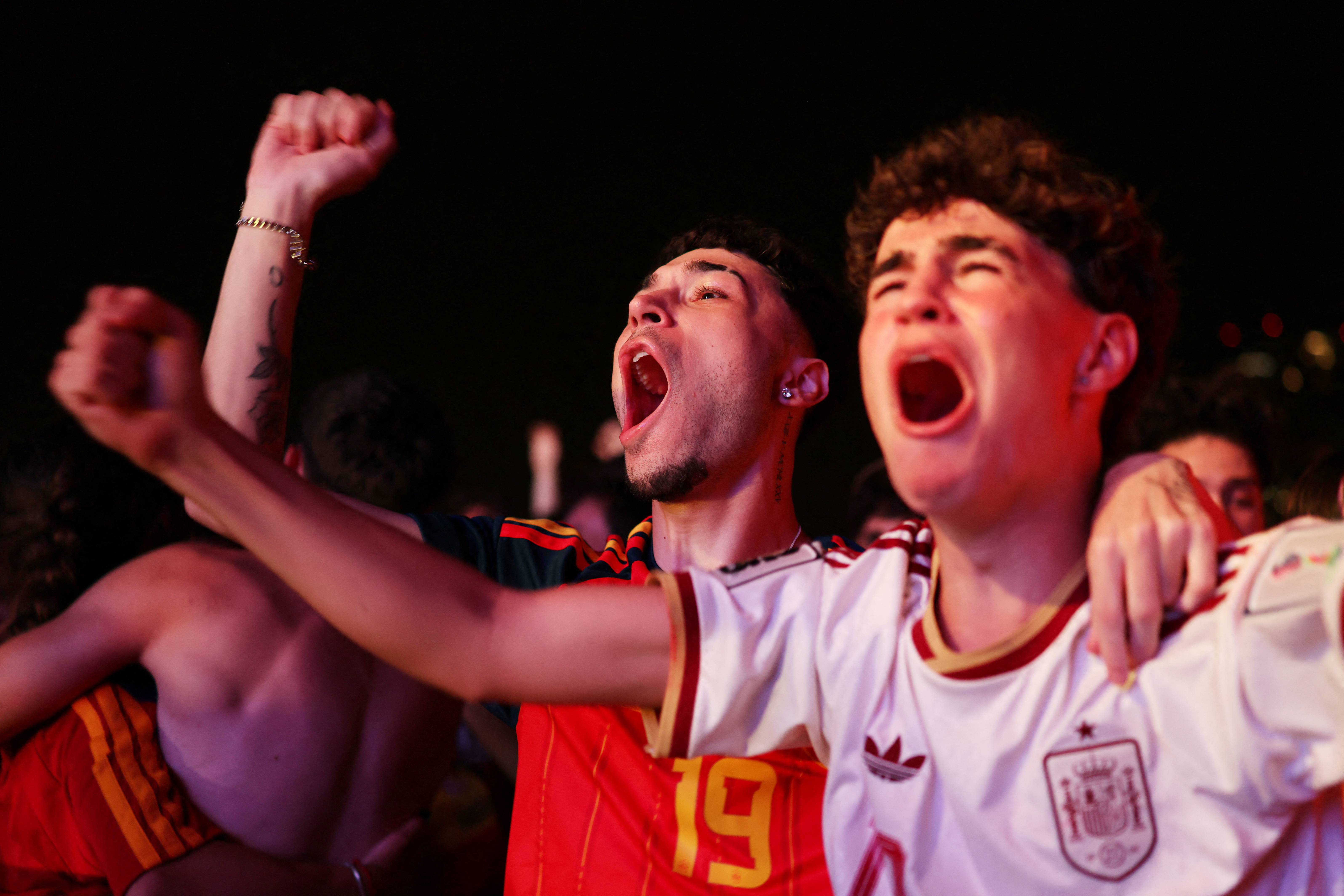 Fans gather in Barcelona