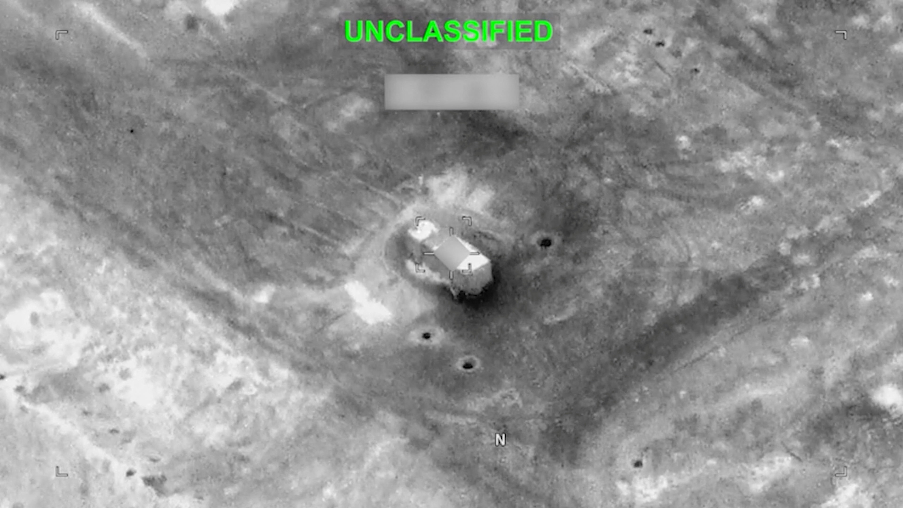 Military equipment targeted at an unknown location,