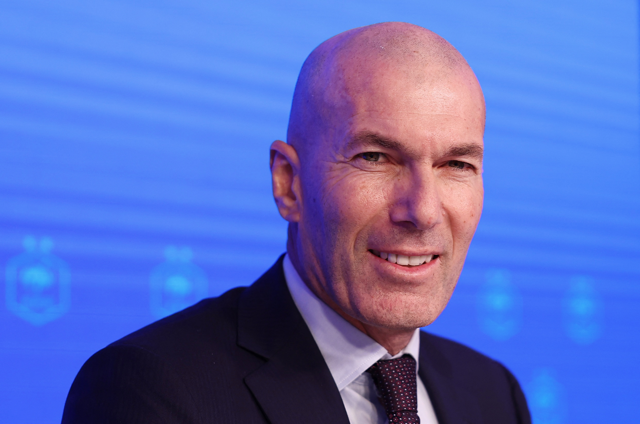 Zinedine ​Zidane reacts.