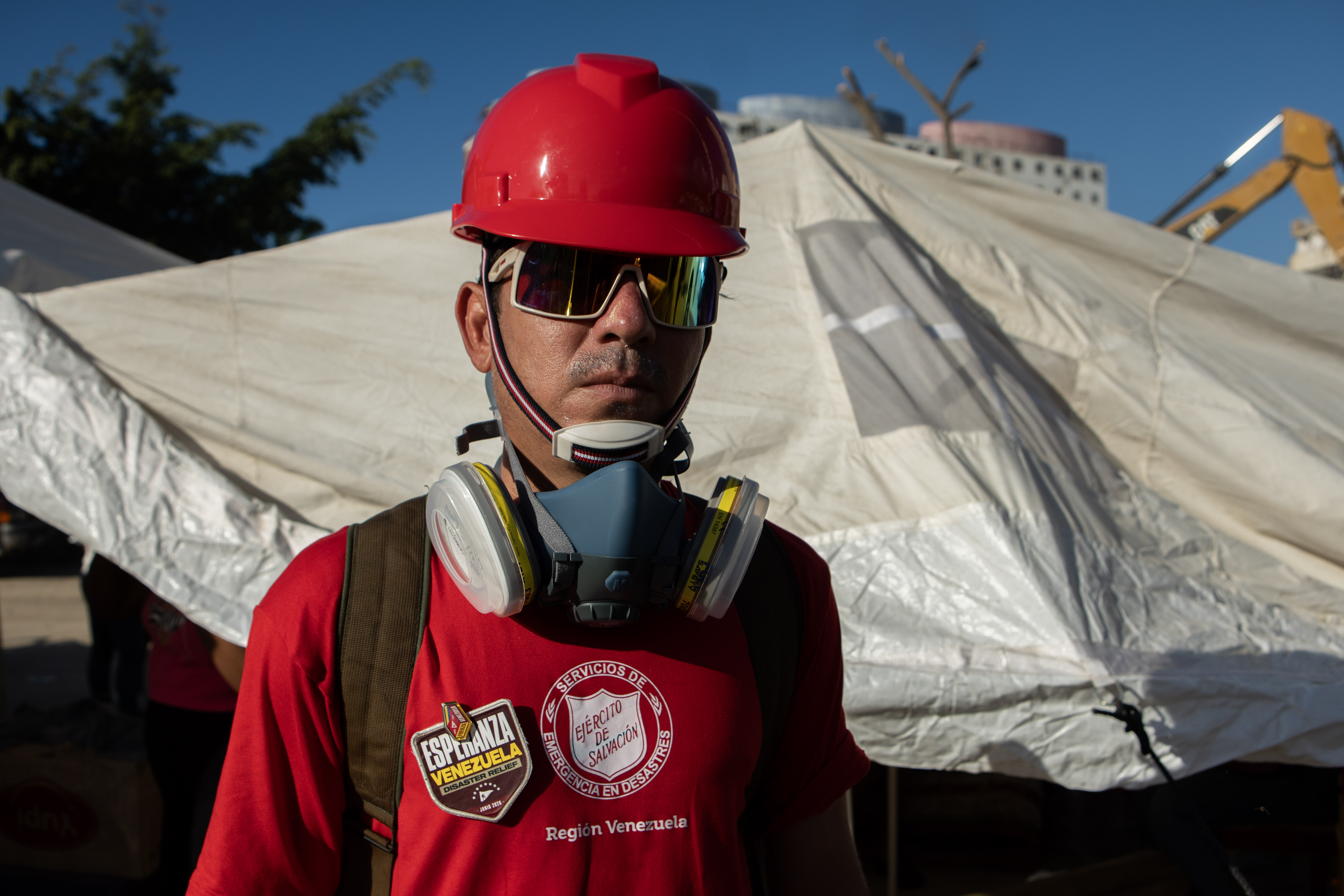 Cesar Baez is a Venezuelan rescuer from the Salvation Army