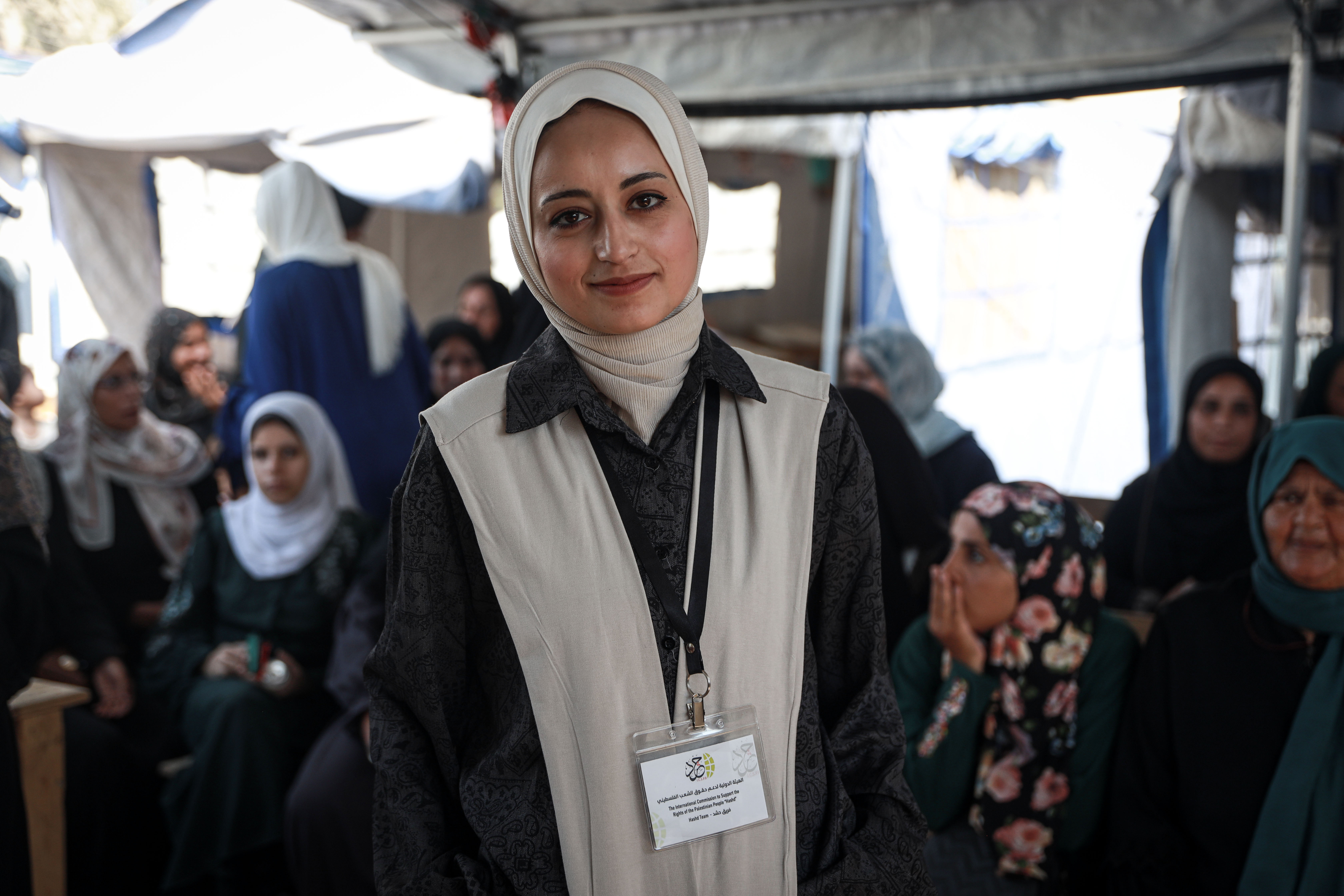 Alaa Daoud says that attendance has grown quickly since the sessions began [Abdelhakim Abu Riash/Al Jazeera] 