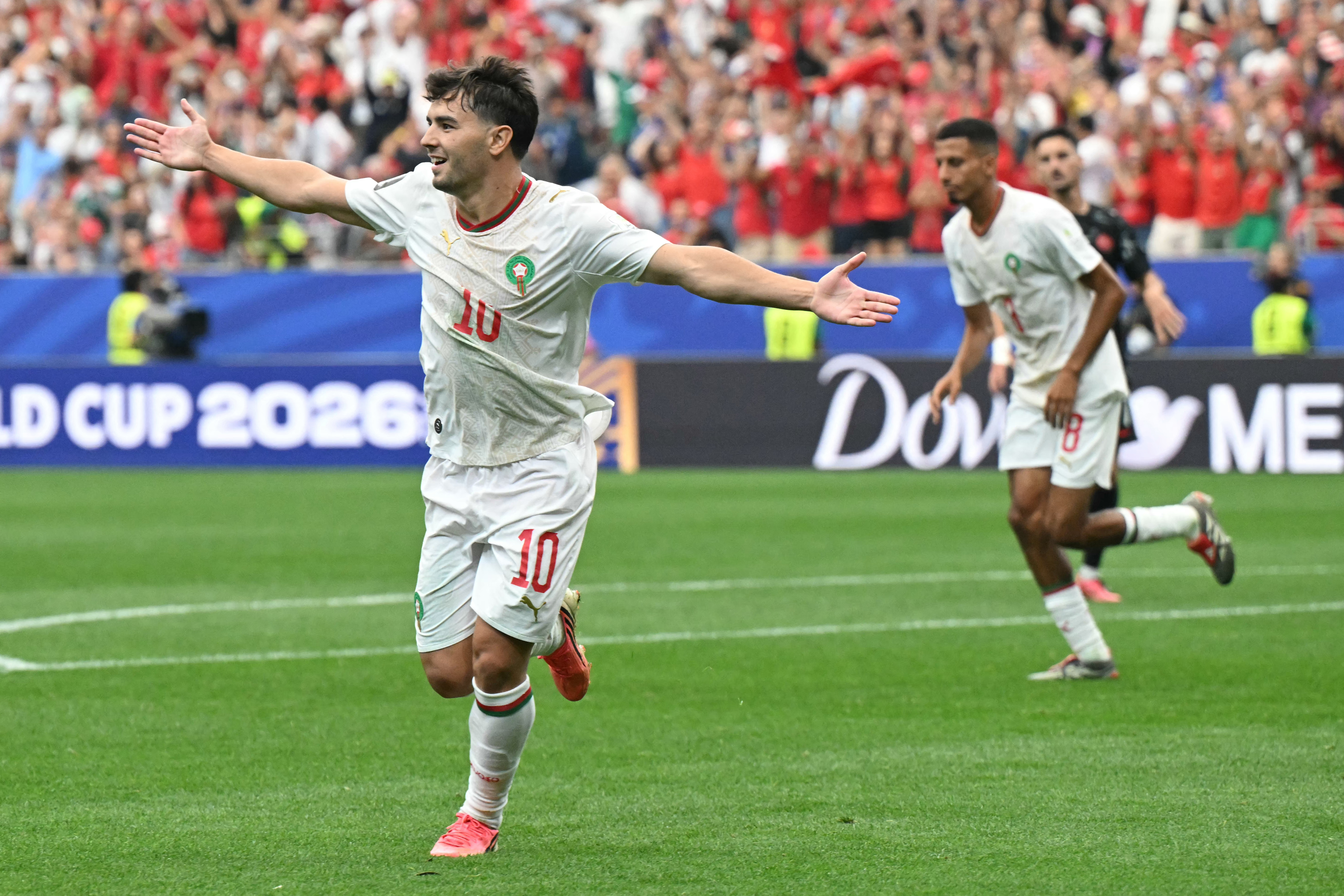 Star Morocco midfielder Brahim Diaz (#10) will clash with Real Madrid teammate Kylian Mbappe of France in the quarterfinal