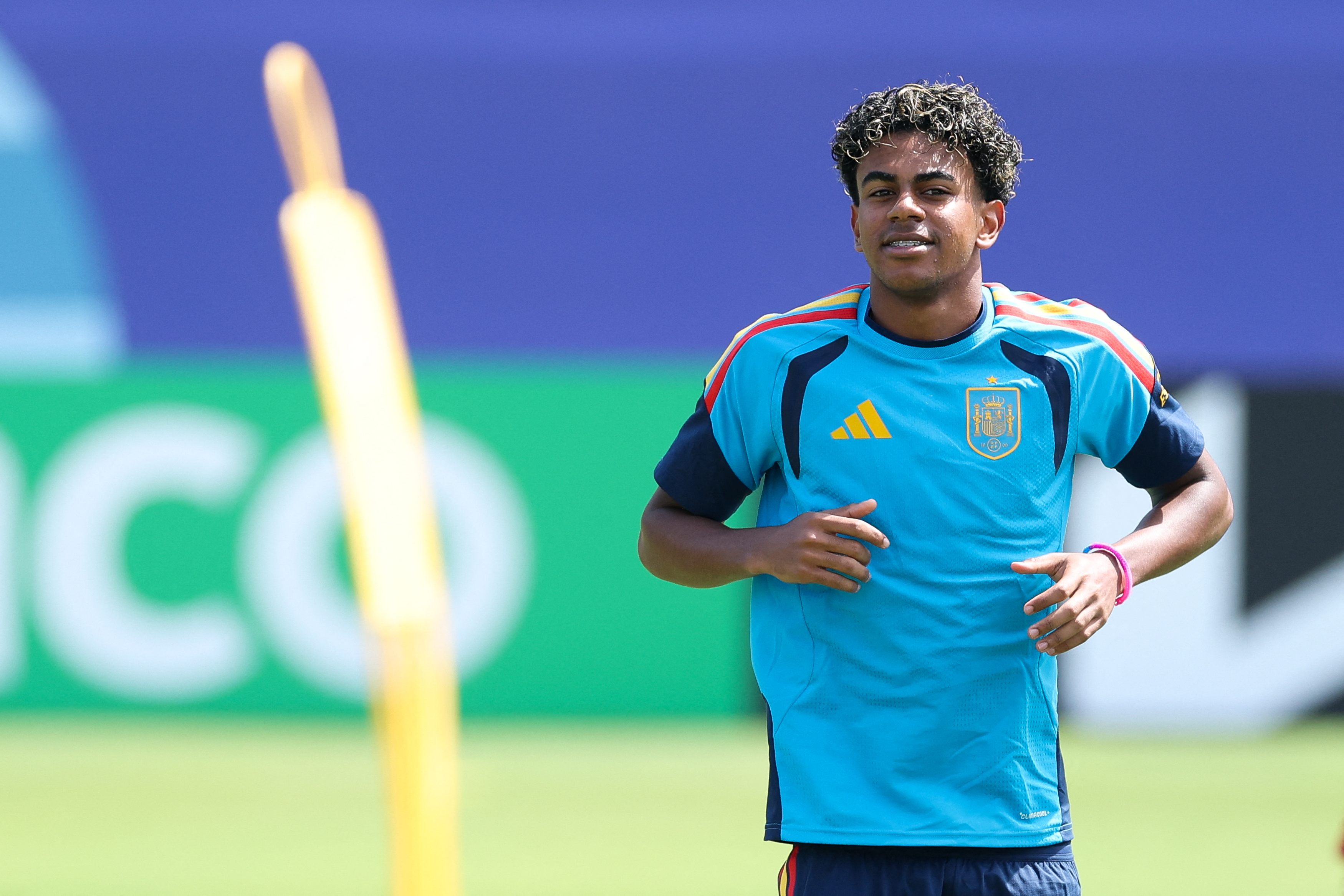 Spain’s Lamine Yamal training ahead of the Portugal clash in Dallas
