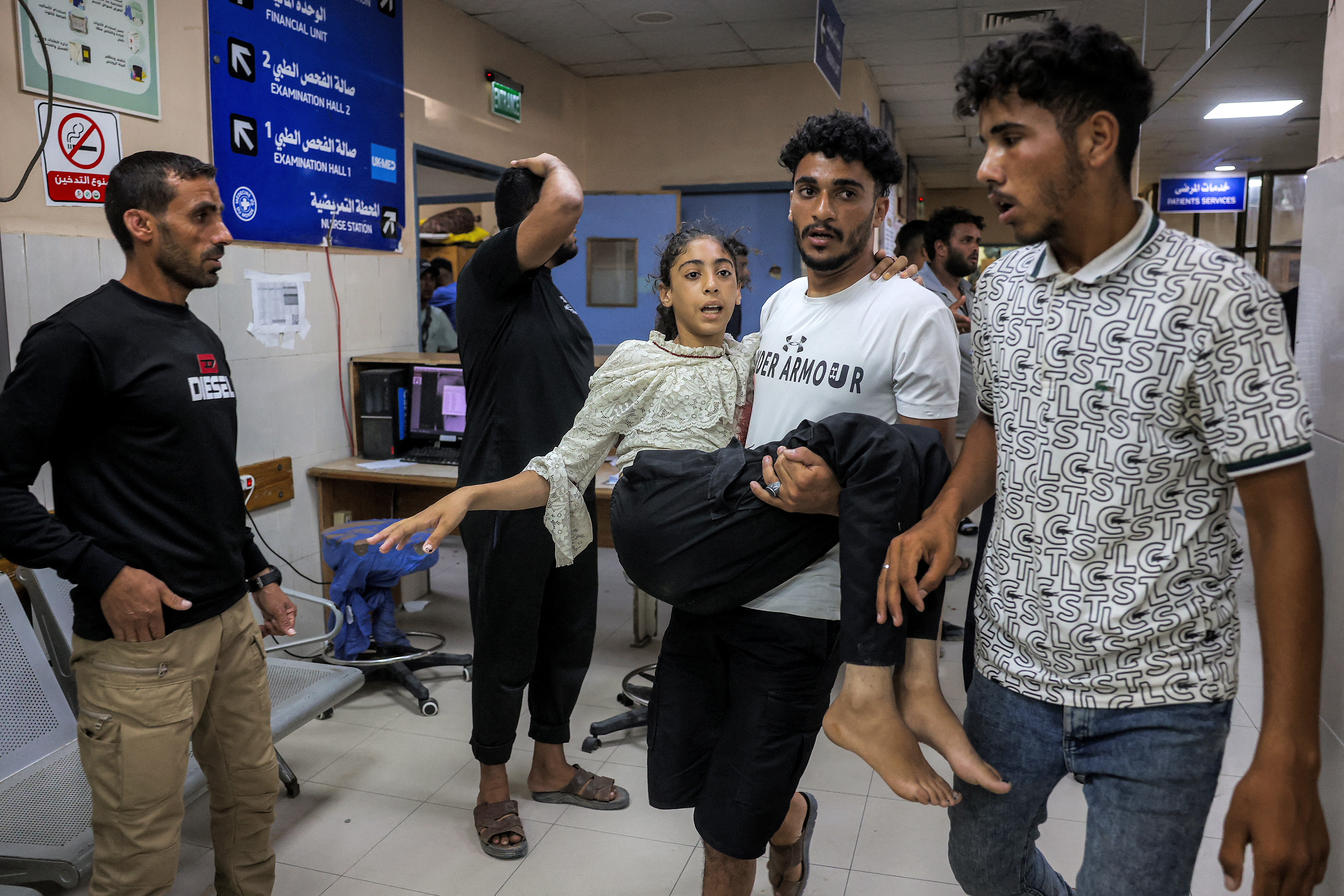 Funeral of Palestinians killed in Israeli bombing on a civilian vehicle