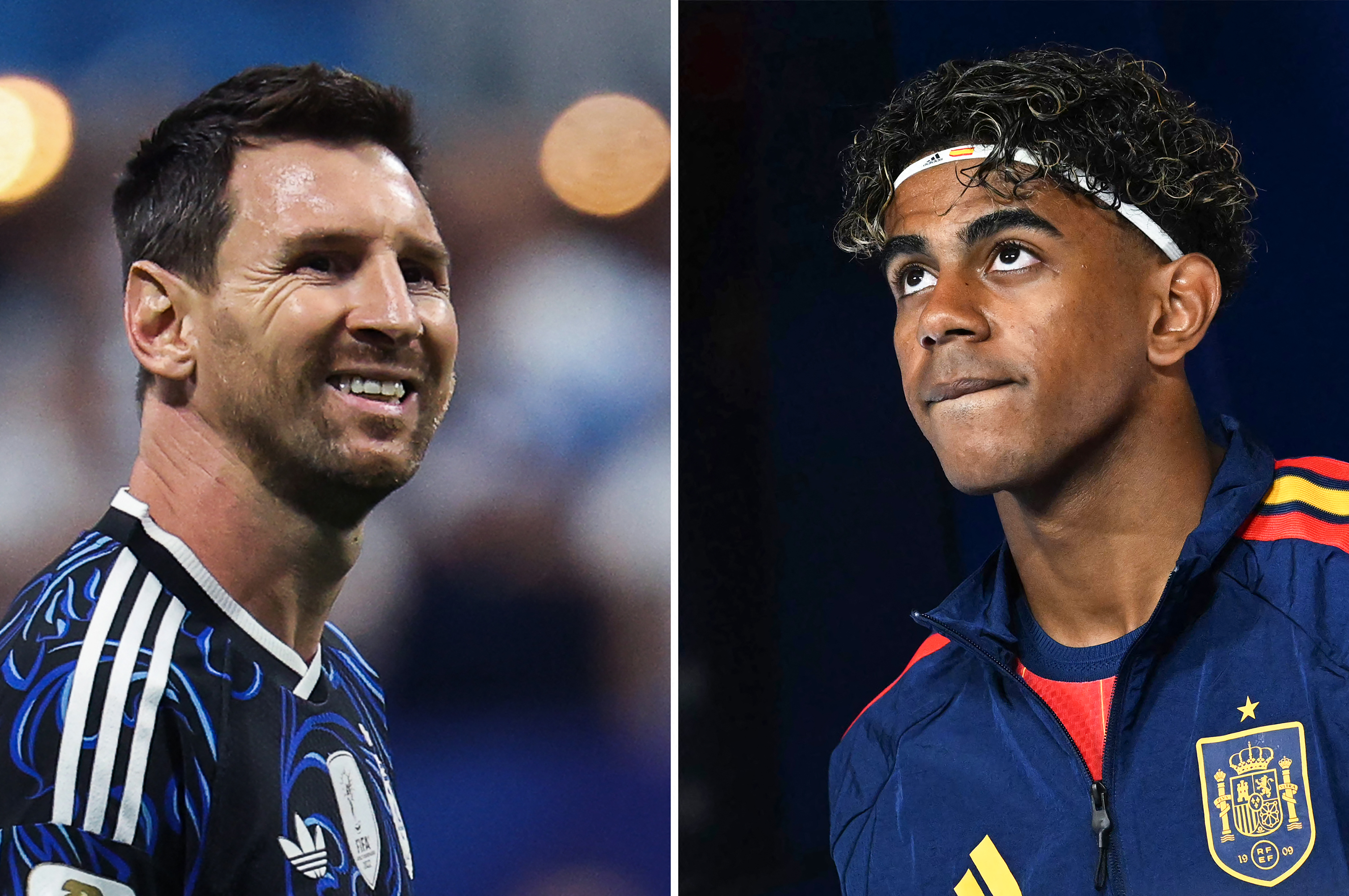 Lionel Messi and Lamine Yamal
