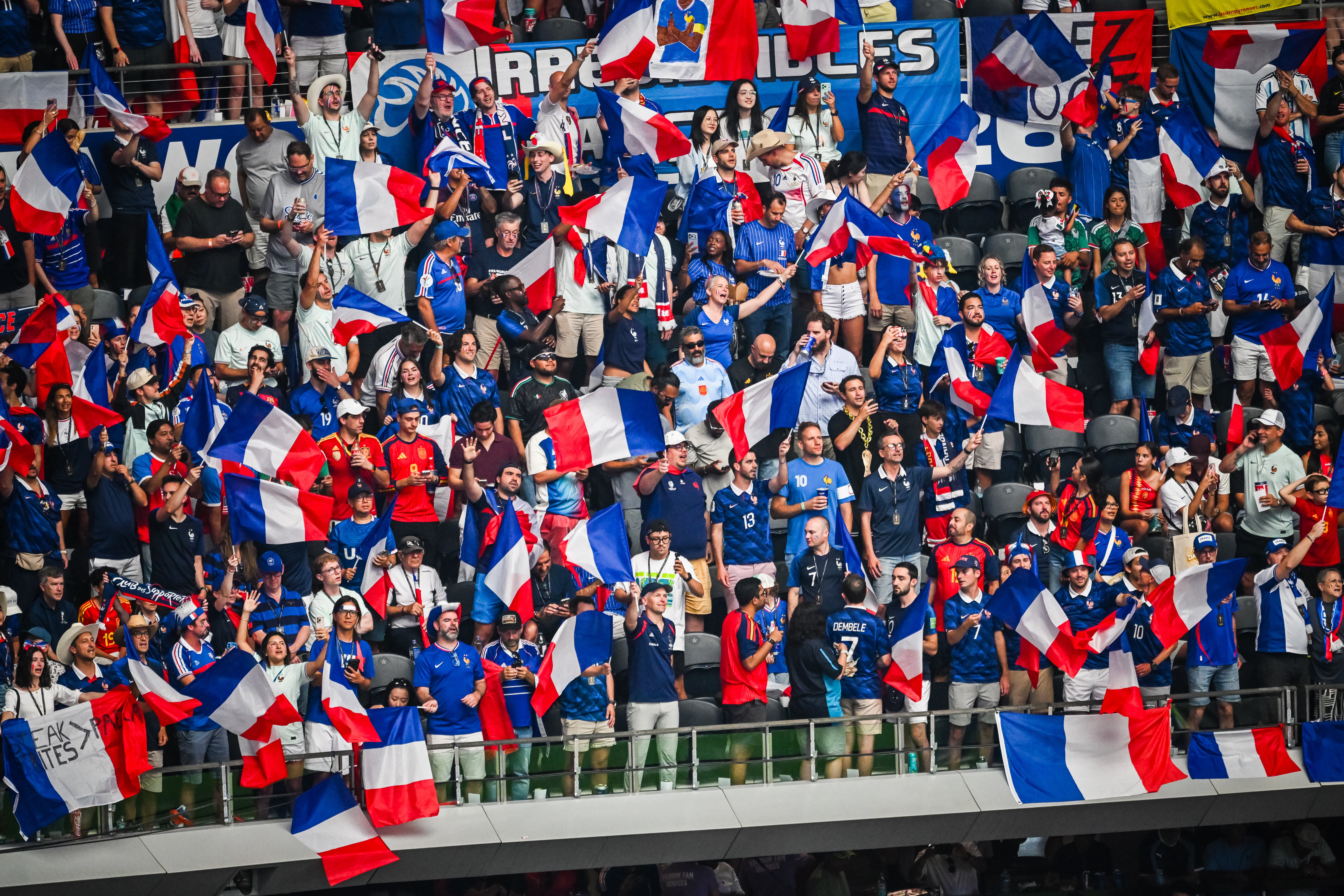 Fans cheer before the World Cup semifinal football game [FILE: Jessica Tobias/Reuters]