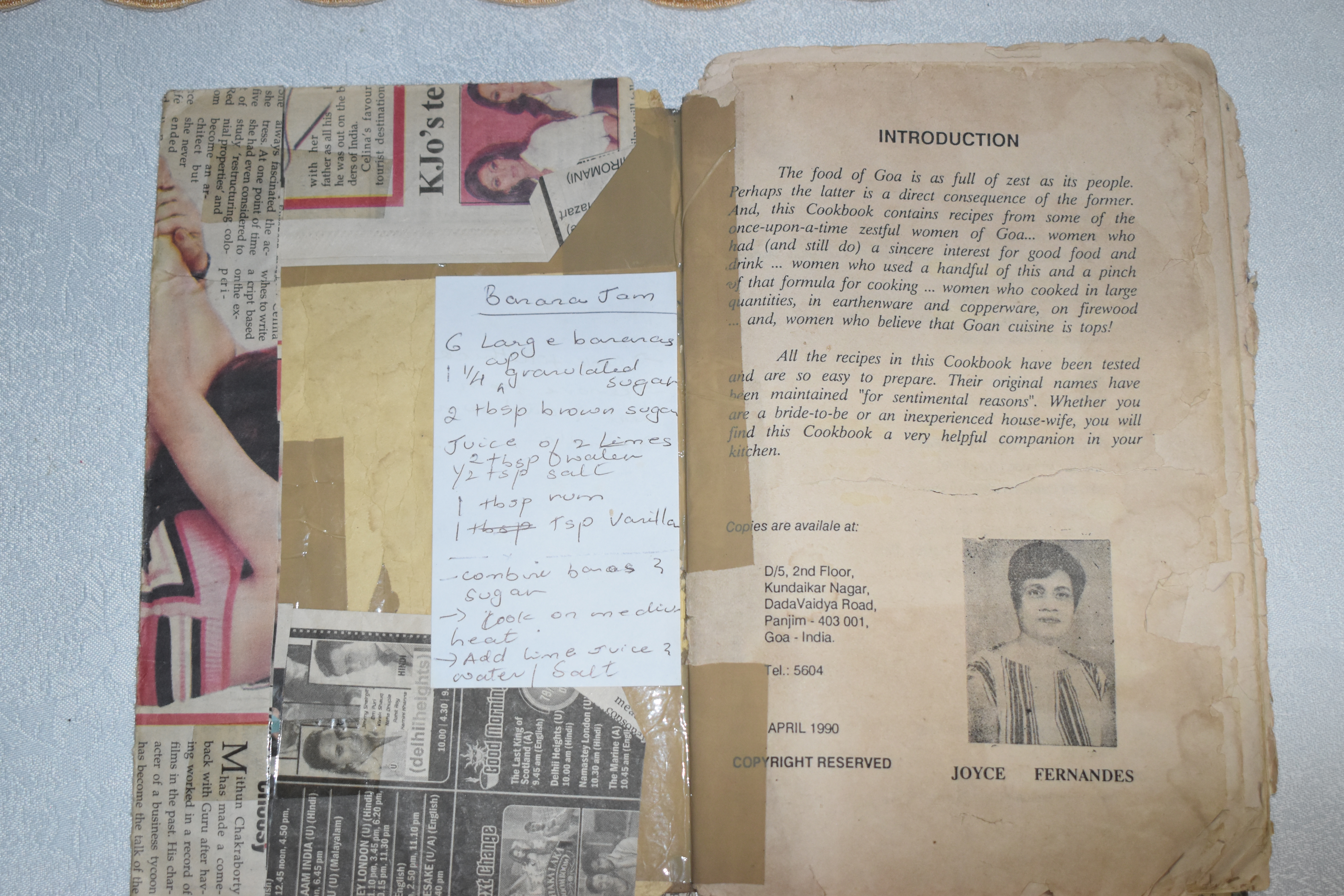 Carol Baretto Miranda's treasured family cookbook, wrapped in newspaper, includes a recipe for orchata