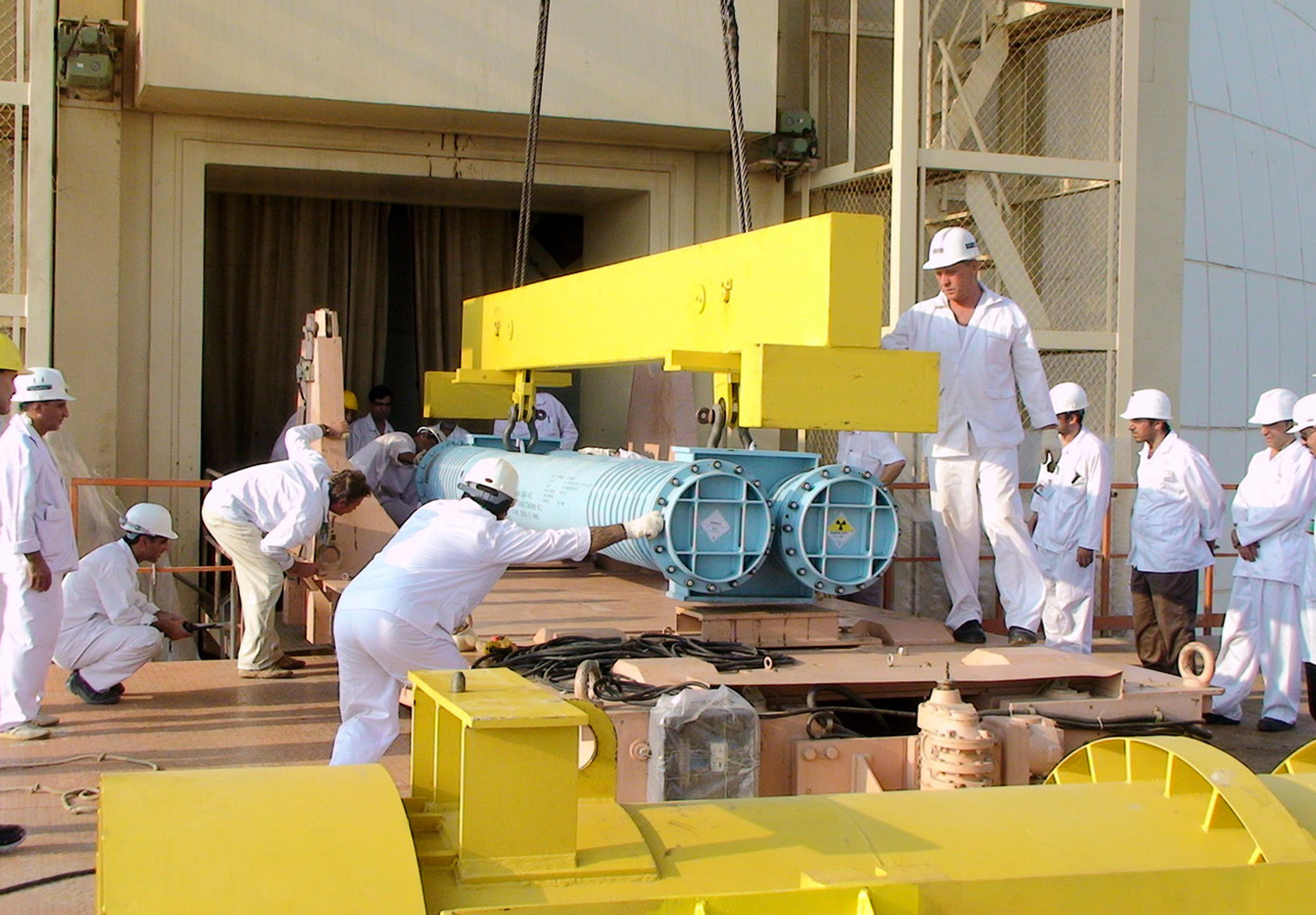 View of the Bushehr nuclear power plant as the first fuel is loaded, on August 21, 2010 (Photo by IIPA/Getty Images)