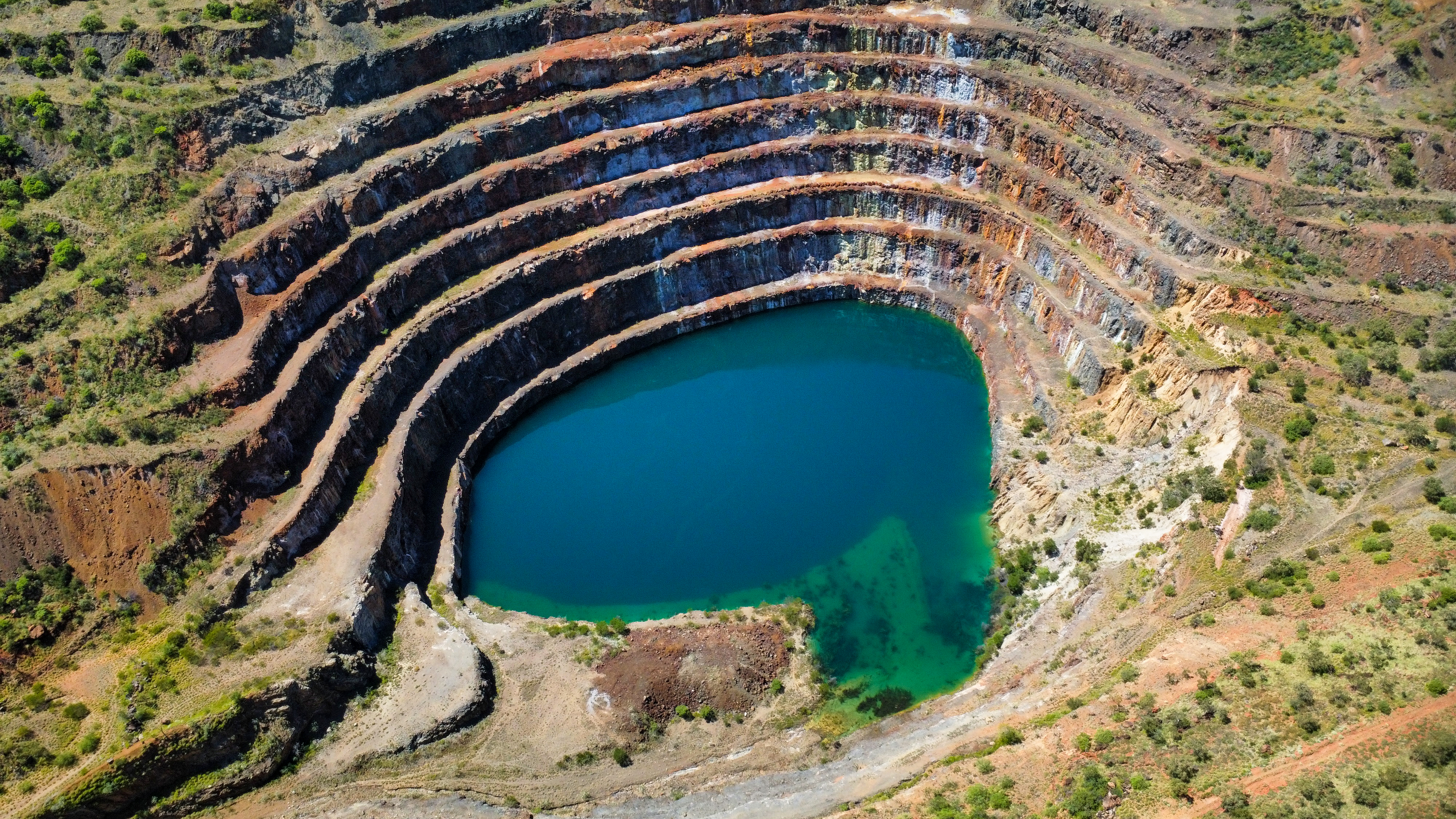 An abandoned uranium mine in the Australian vastness , photographed with a drone in May 2025