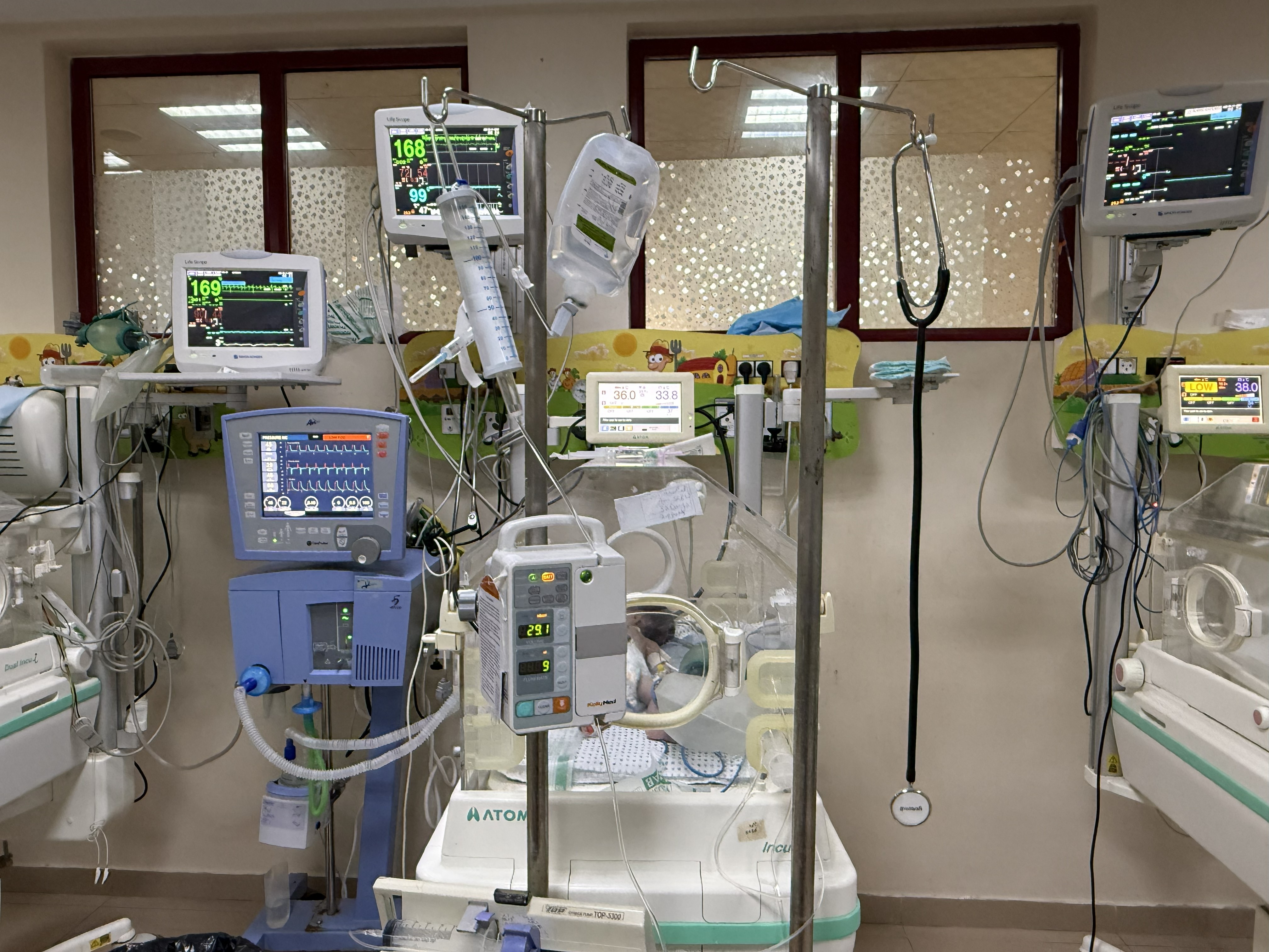 Medical equipment in a hospital