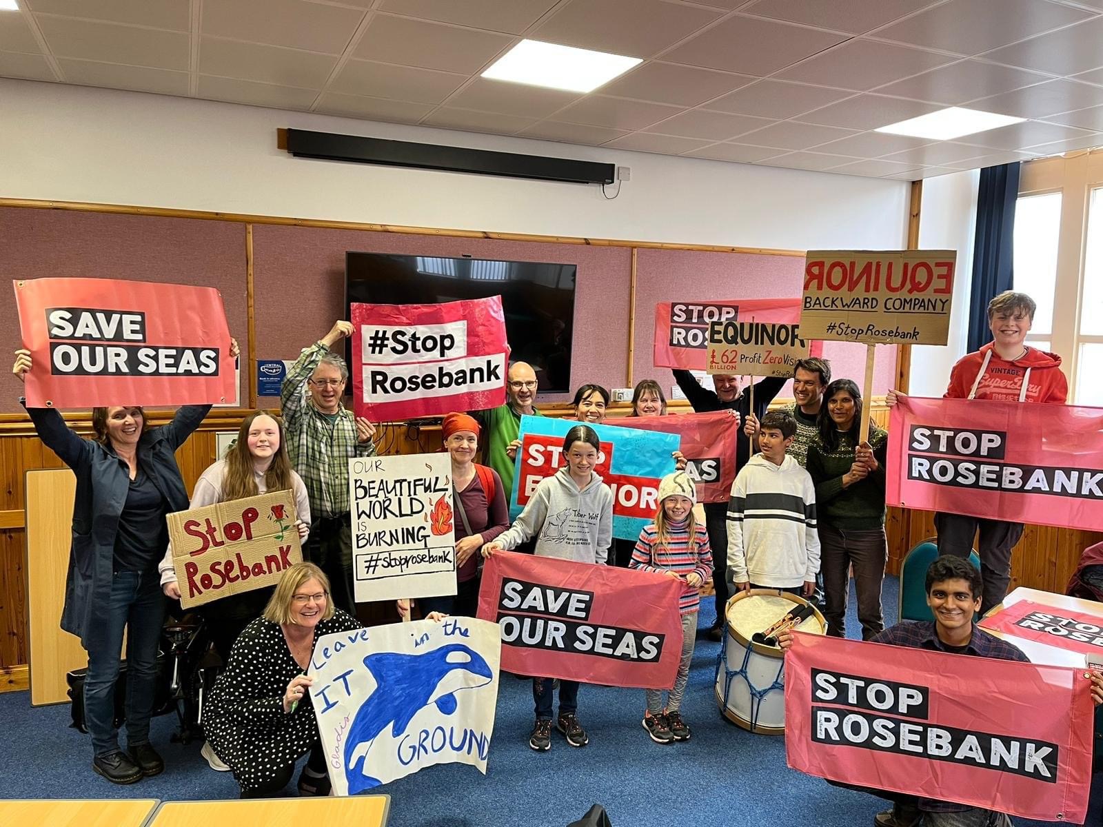Protesters in Shetland opposed to the Rosebank project [Photos courtesy of Andrea Sanchez Quiroz]