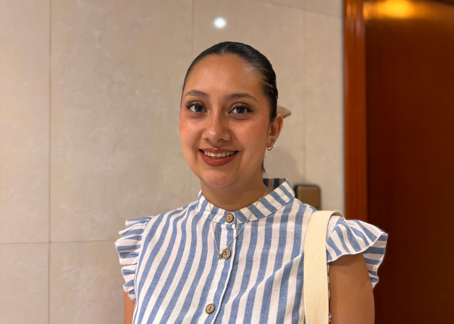 Josselyn Aguirre, originally from Ecuador, works as a carer for a family in Madrid [Courtesy of Josselyn Aguirre]